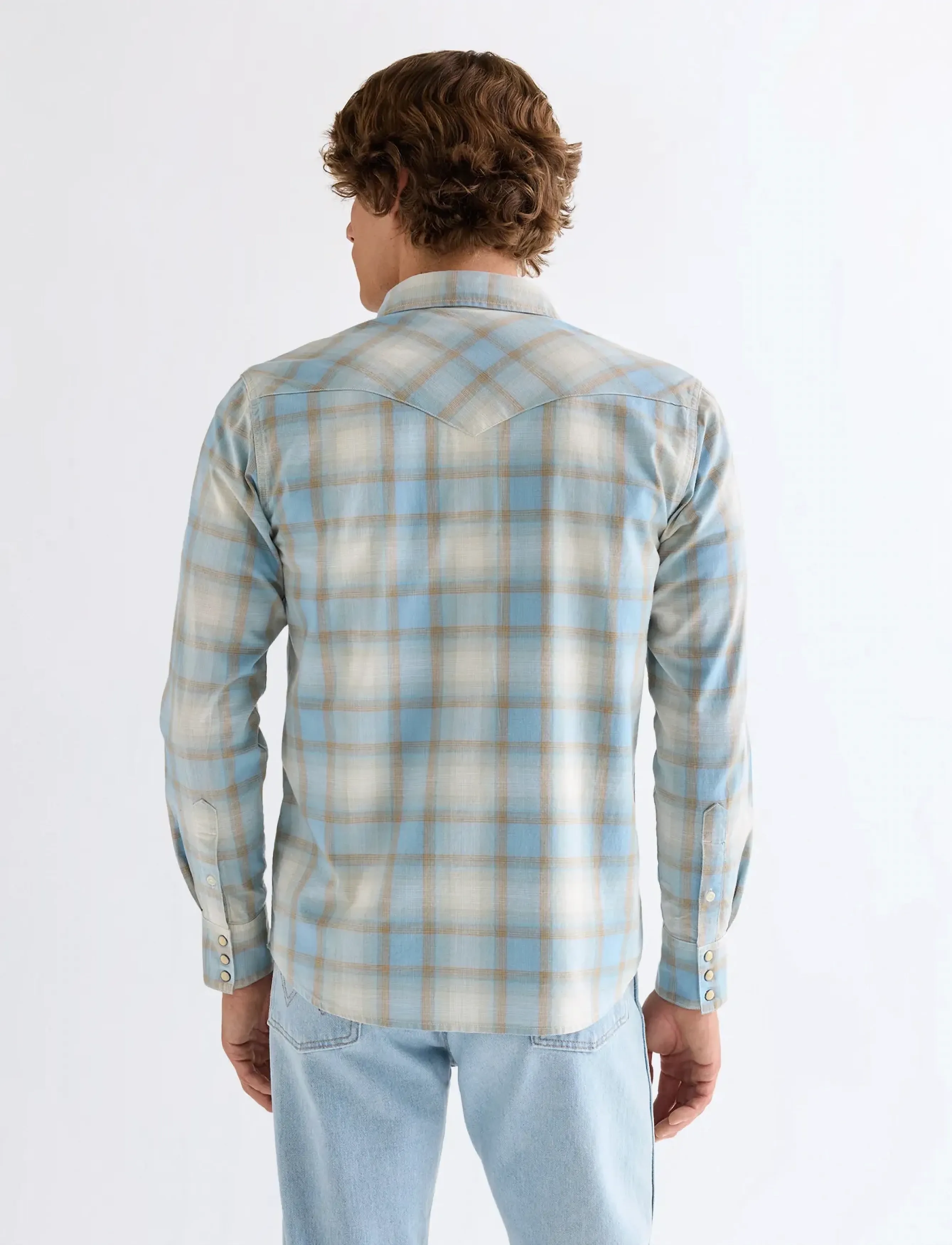 Wrangler - WESTERN SHIRT - rutede skjorter - blue tan - 3