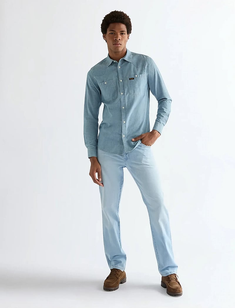Wrangler - CHAMBRAY SHIRT - jeansskjortor - indigo - 4