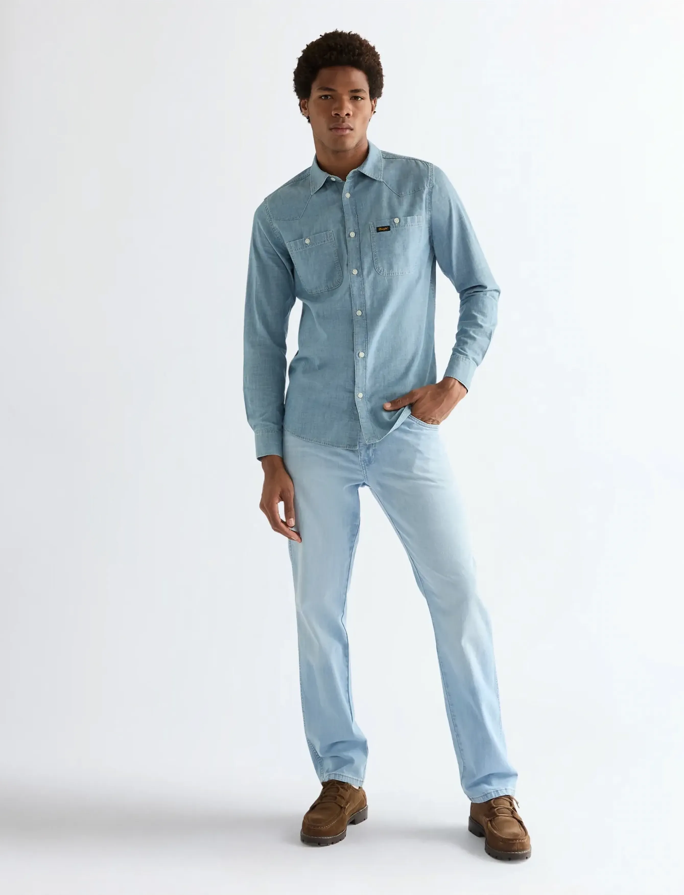 Wrangler - CHAMBRAY SHIRT - casual skjorter - indigo - 4