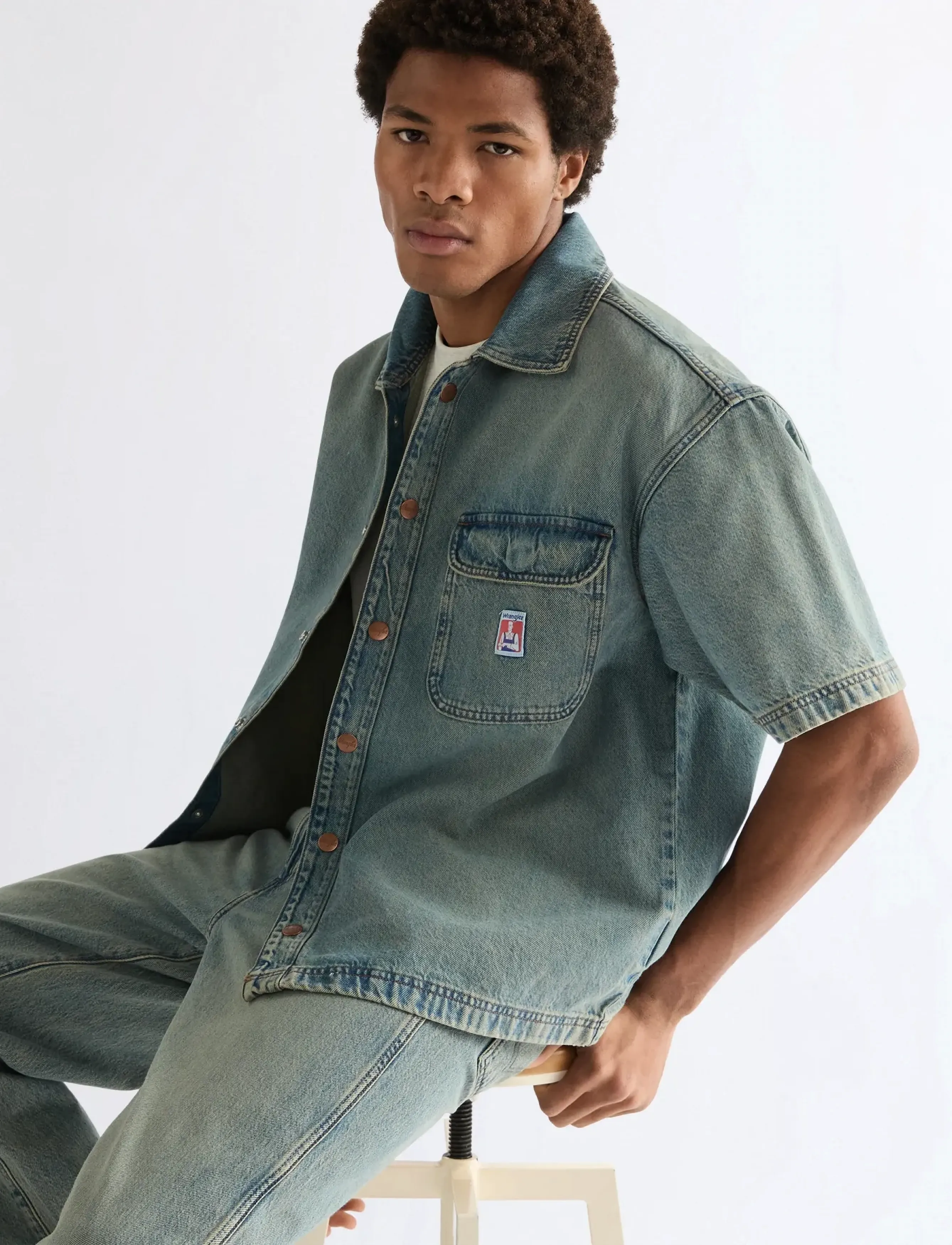 WRANGLER Ss Overshirt overshirts herr – bild 6