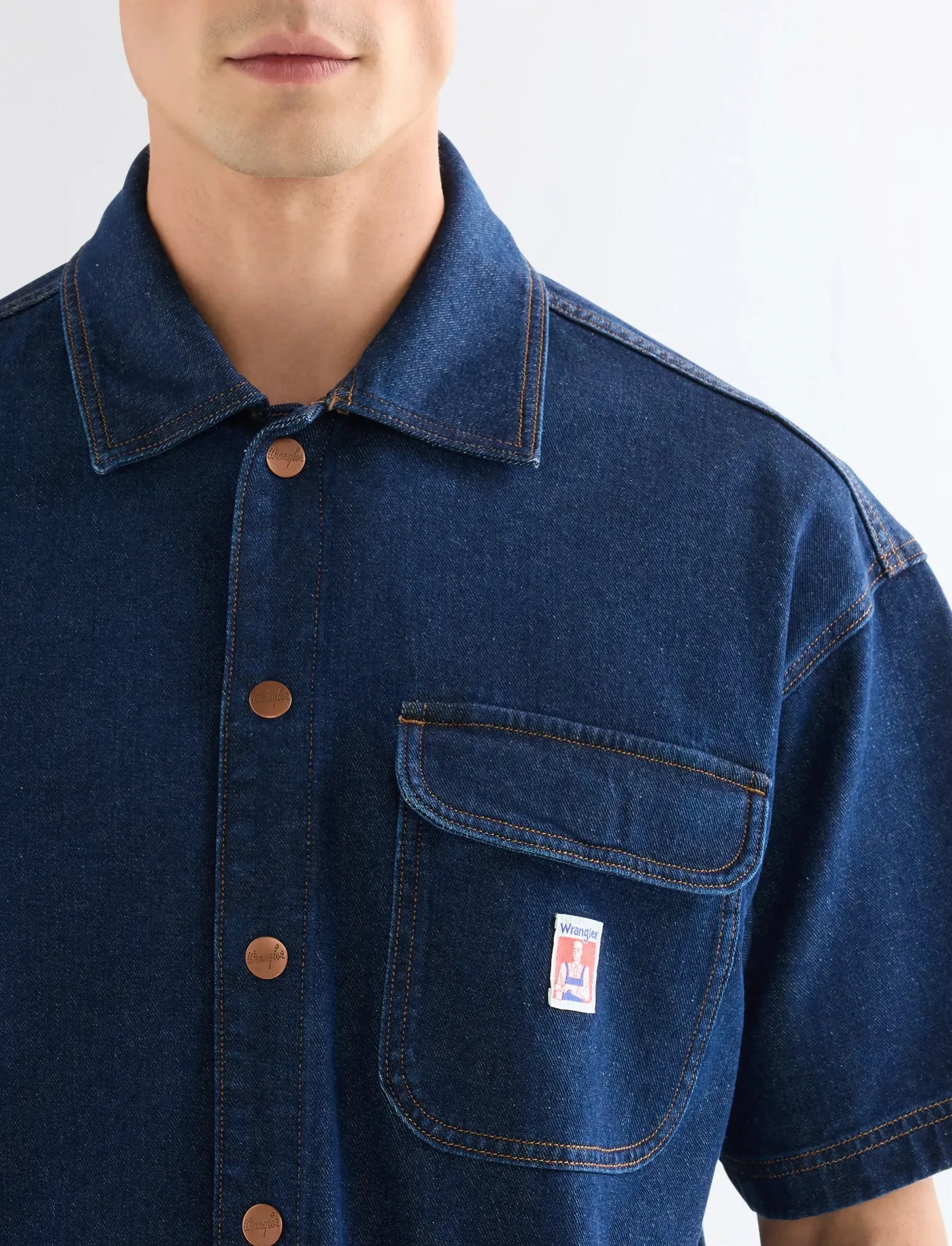Wrangler - SS OVERSHIRT - födelsedagspresenter - rinse - 4