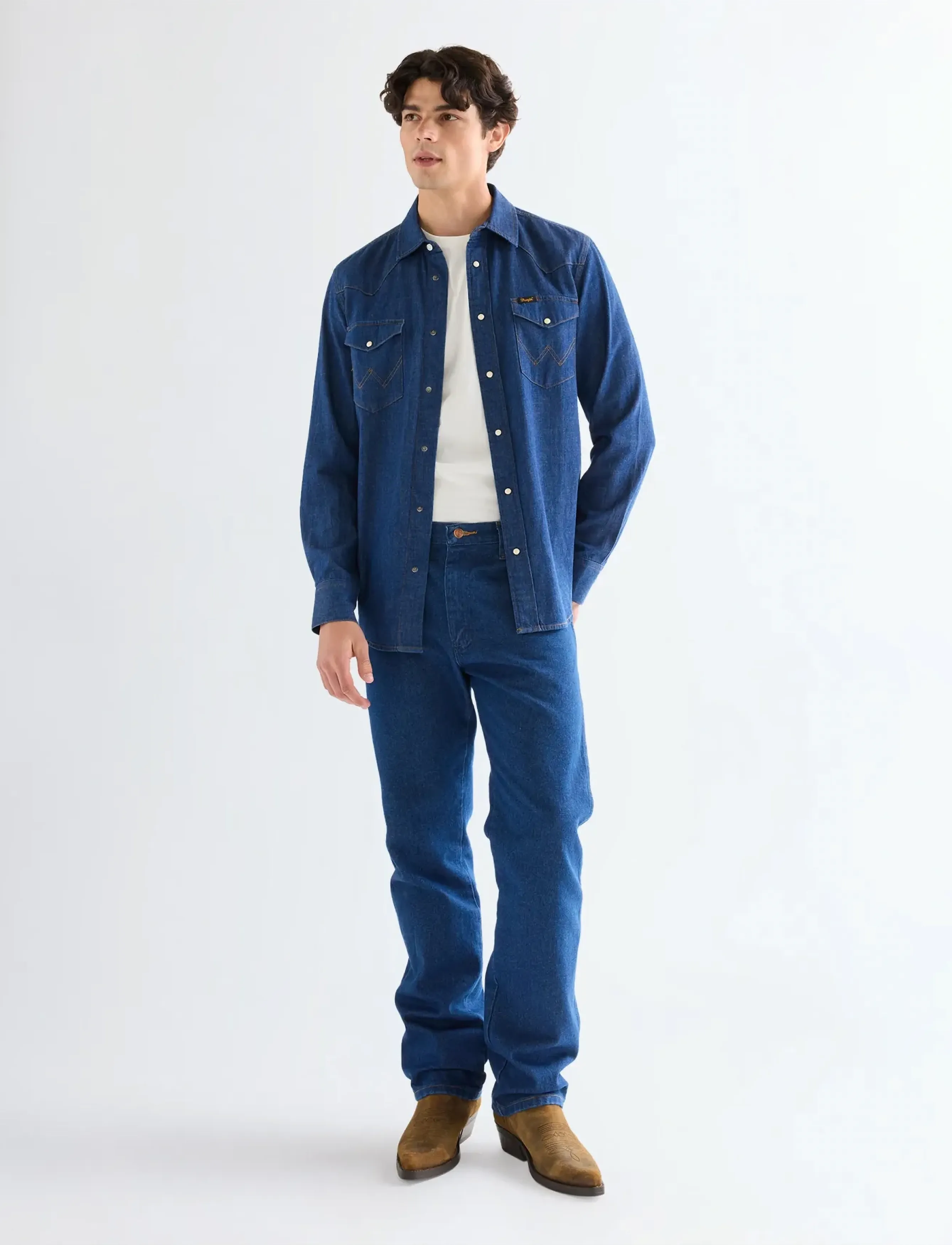 Wrangler - WESTERN SHIRT - denimowe koszulki - caroline creek - 4