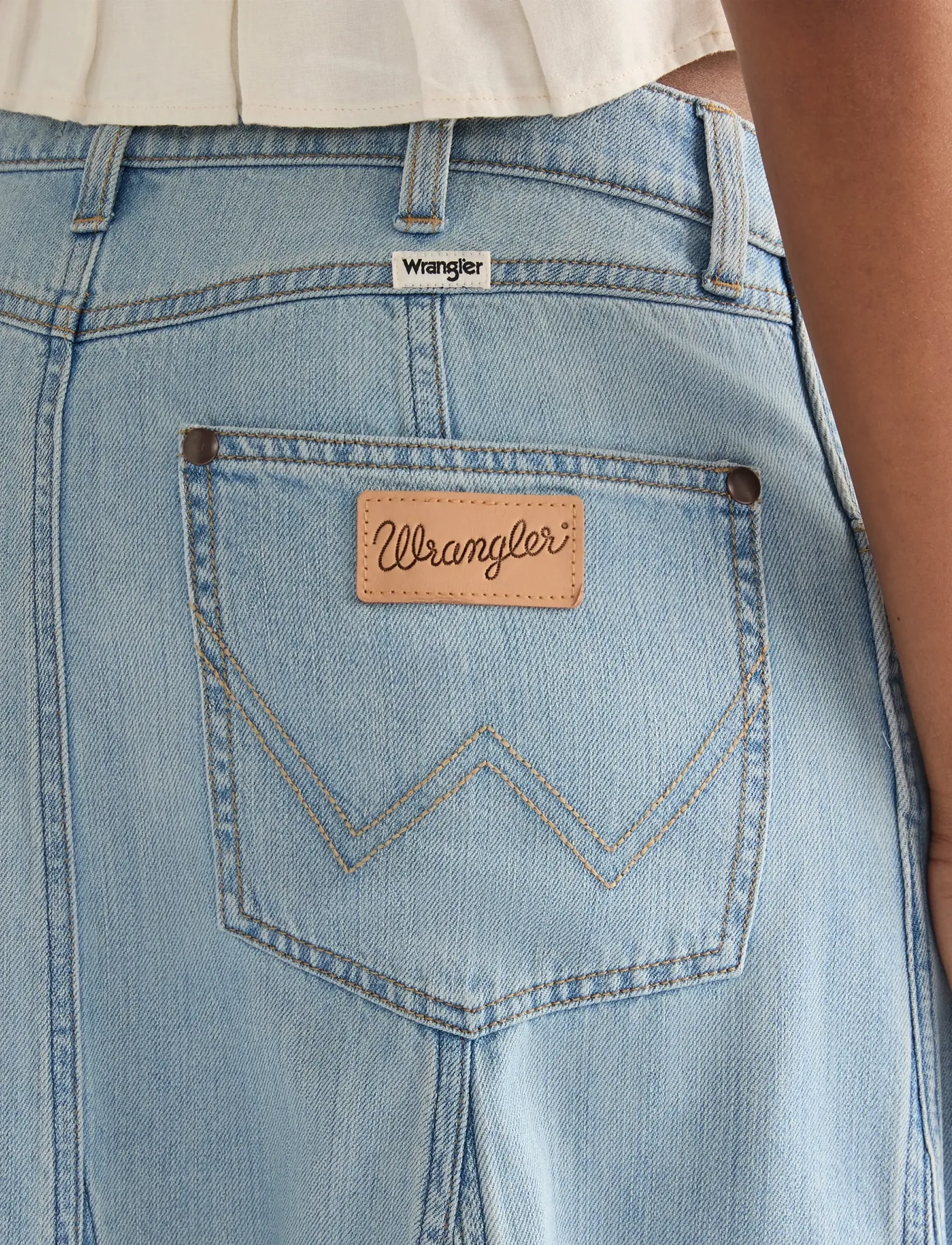 Wrangler - RADIATING MAXI - jeansröcke - desert sand - 4
