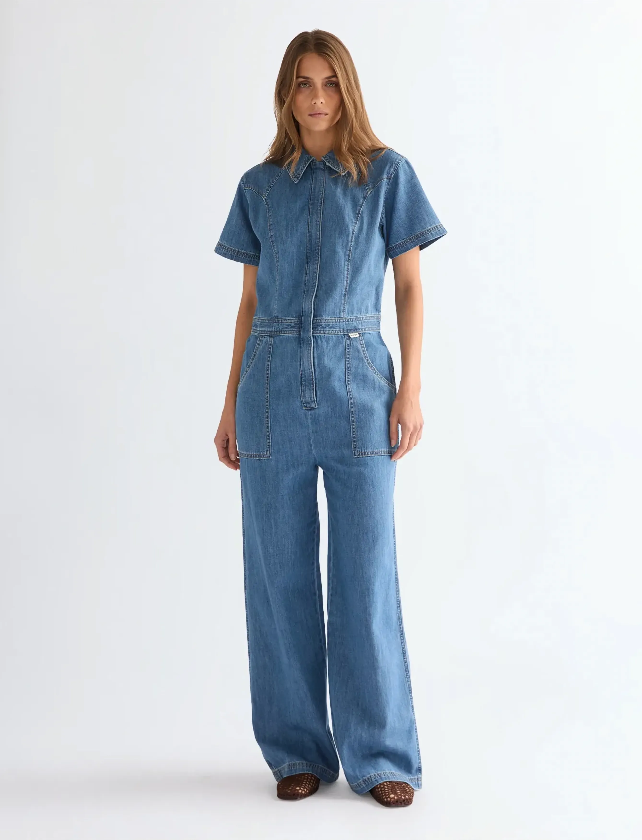 Wrangler Garage Coverall, XS x 00, Blue > Lækre Bukser, Dame