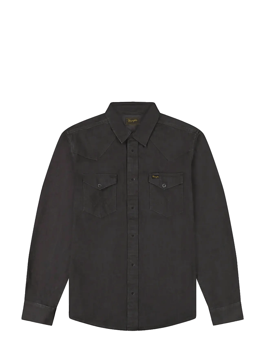 Wrangler - WESTERN SHIRT - jeanshemden - rinse black - 1