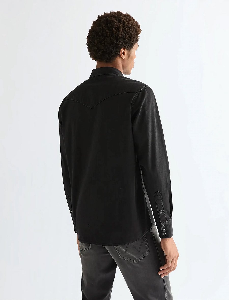 Wrangler - WESTERN SHIRT - jeanshemden - rinse black - 3