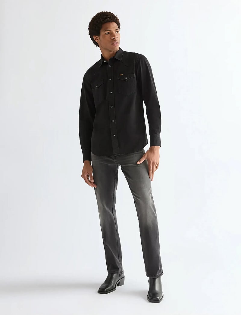Wrangler - WESTERN SHIRT - flannel-skjorter - rinse black - 4