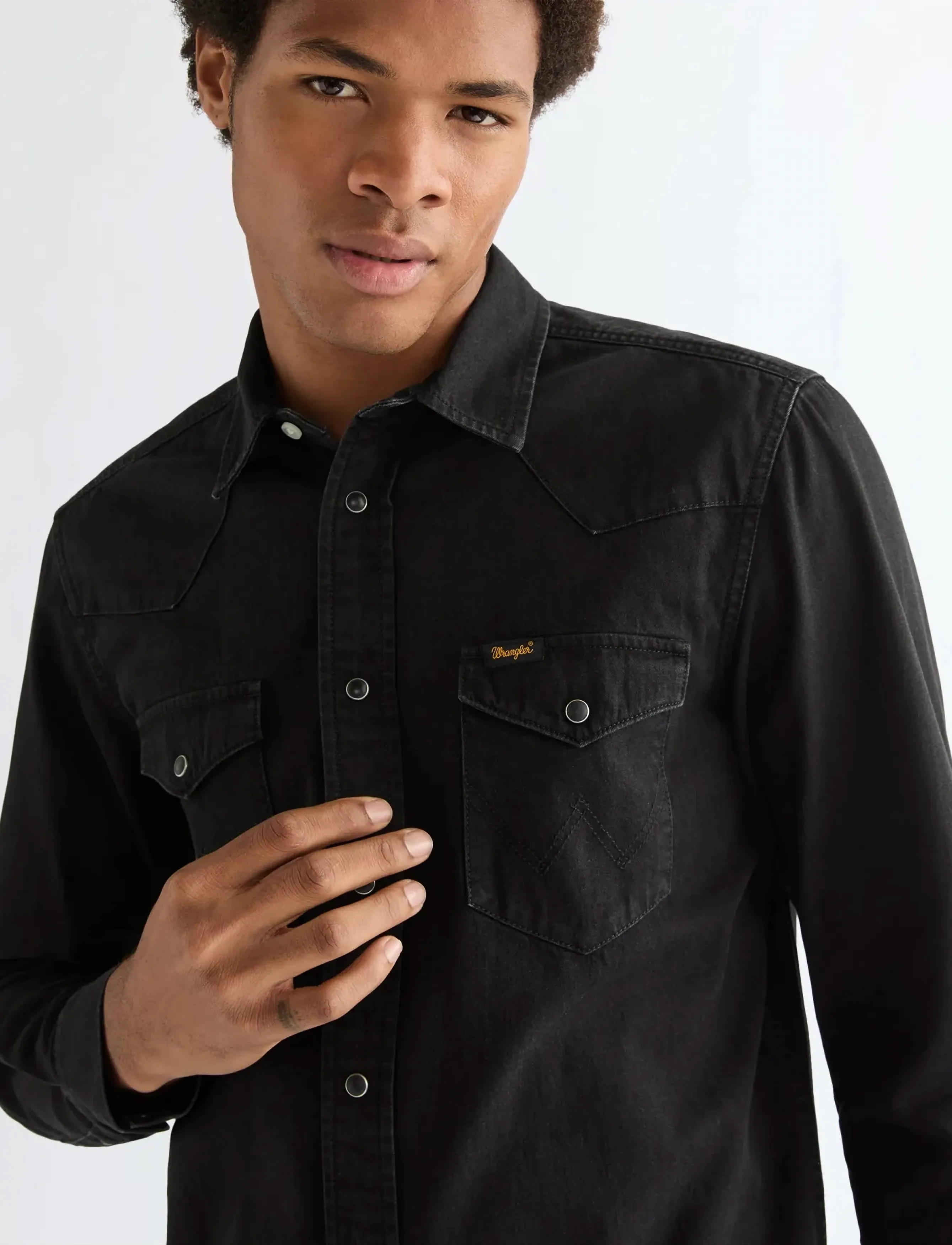 Wrangler - WESTERN SHIRT - denim shirts - rinse black - 5