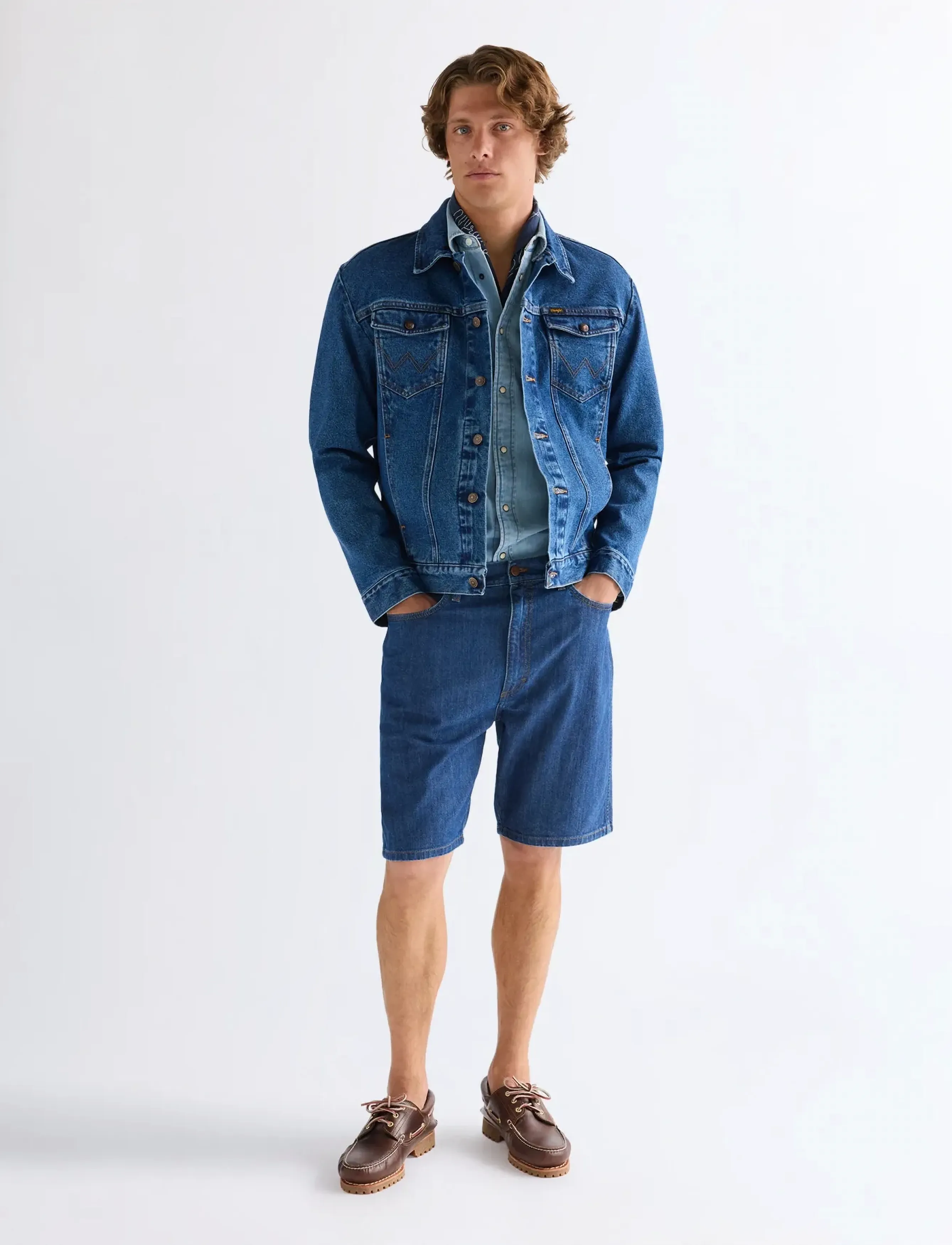 Wrangler - COWBOY SHORTS - men - dark stone - 4