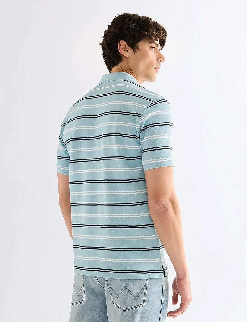 Wrangler - STRIPE POLO SHIRT - kurzärmelig - forget me not - 3