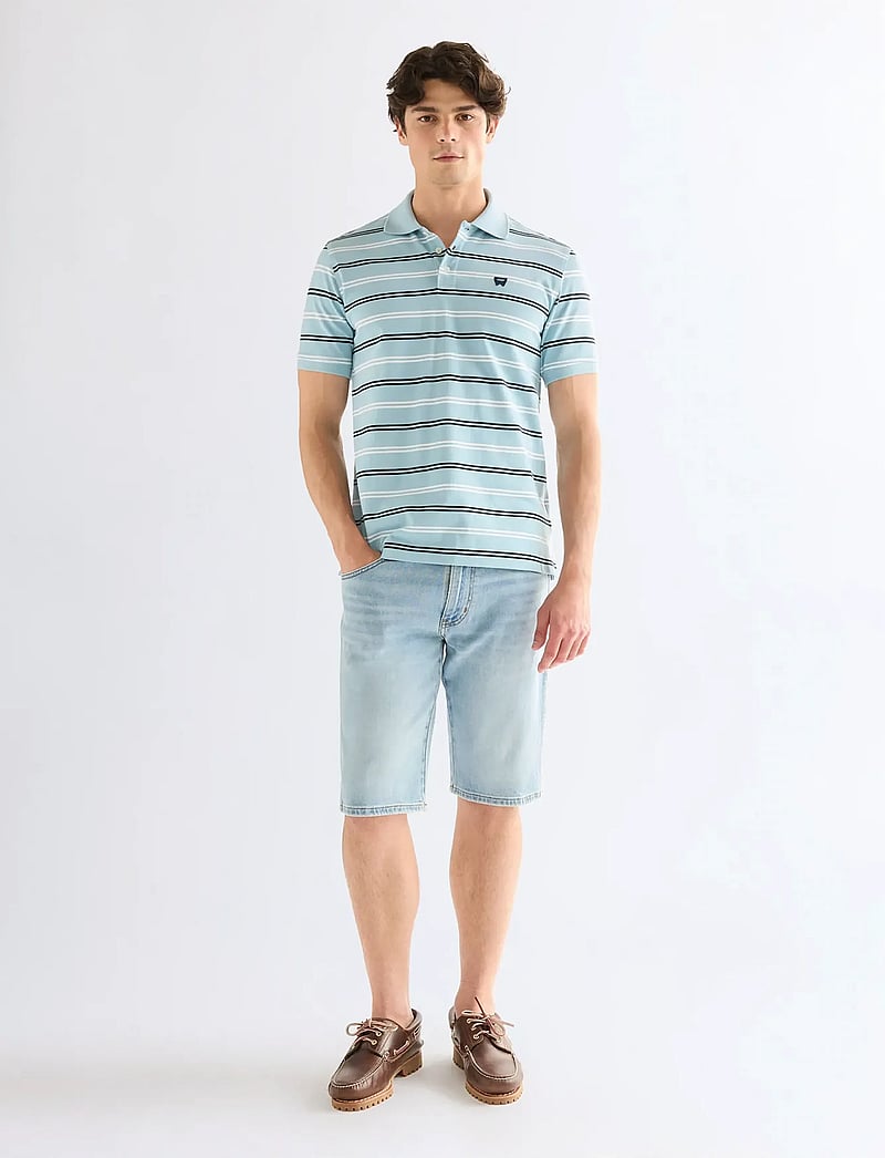 Wrangler - STRIPE POLO SHIRT - kurzärmelig - forget me not - 4