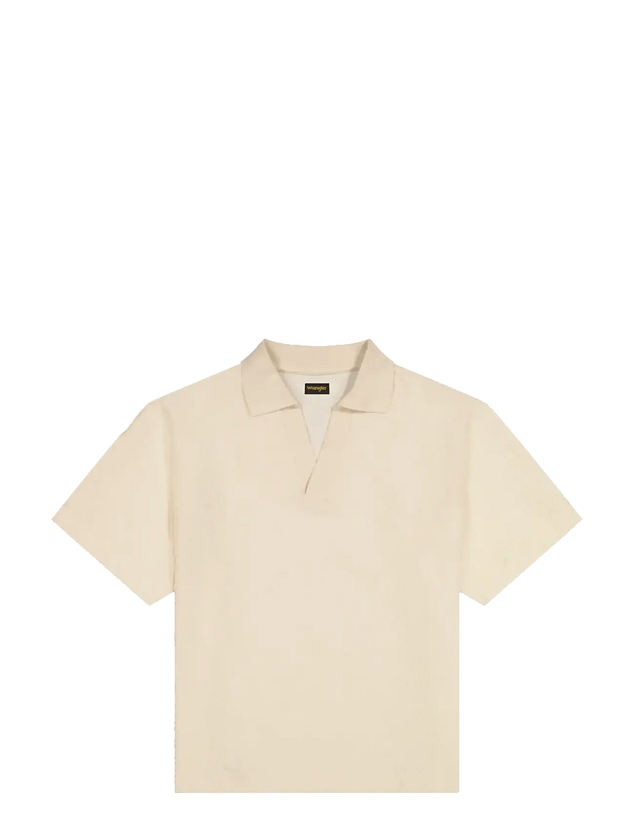 Wrangler - SS POLO SWEATER - langärmlige strick-polohemden - egret - 1