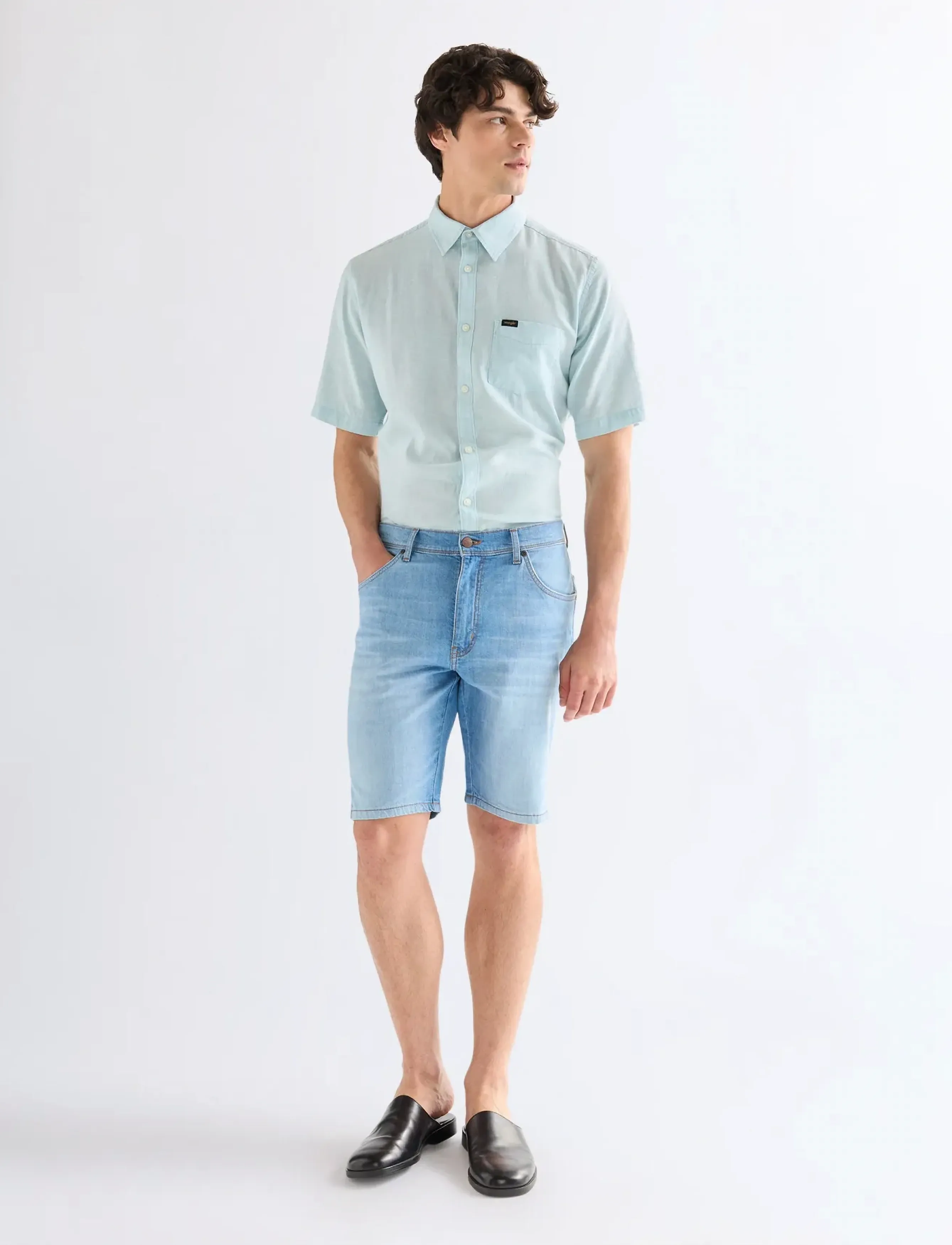 Wrangler - TEXAS SHORTS - menn - light wash - 3