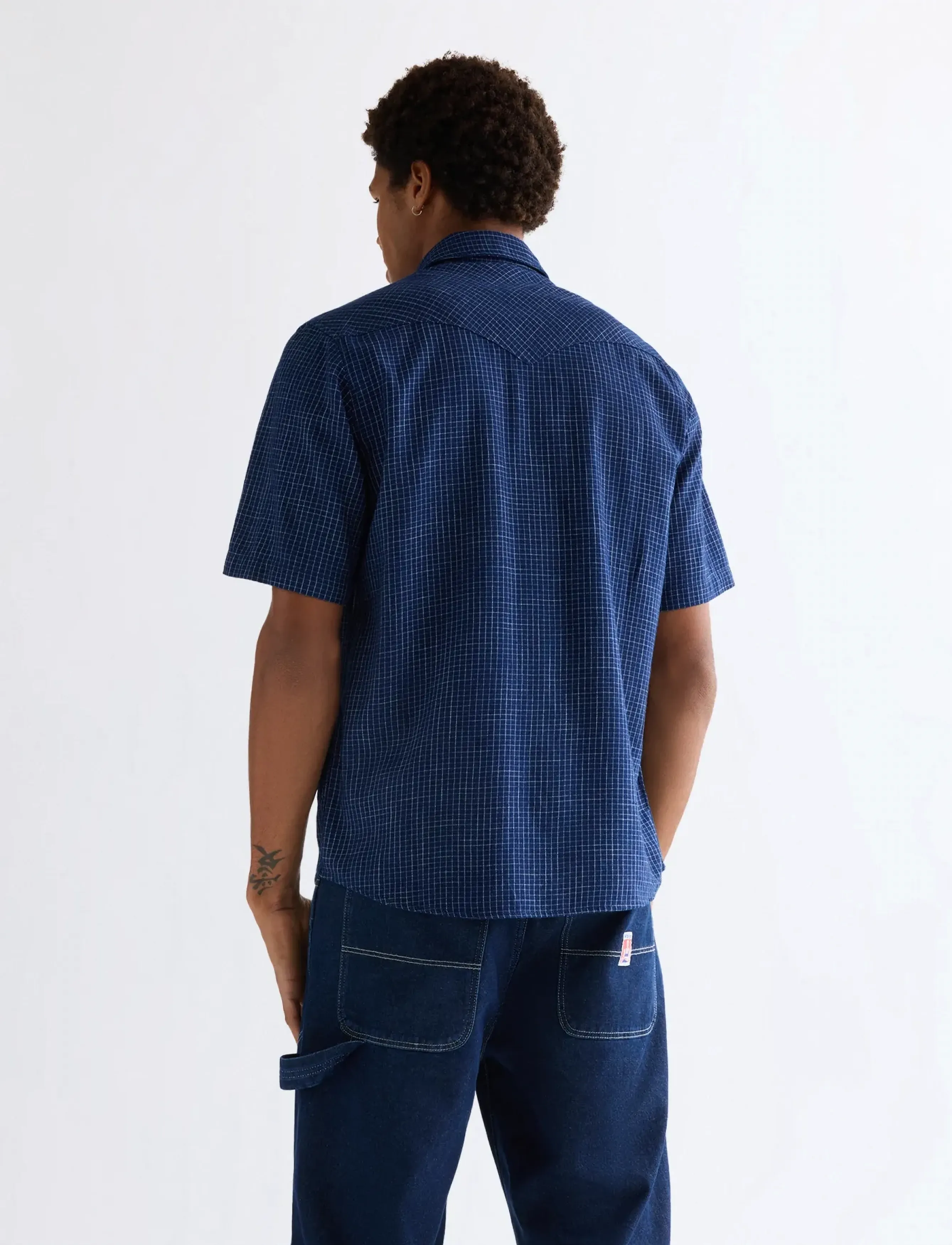 Wrangler - SS WESTERN SHIRT - rutede skjorter - indigo blue - 2