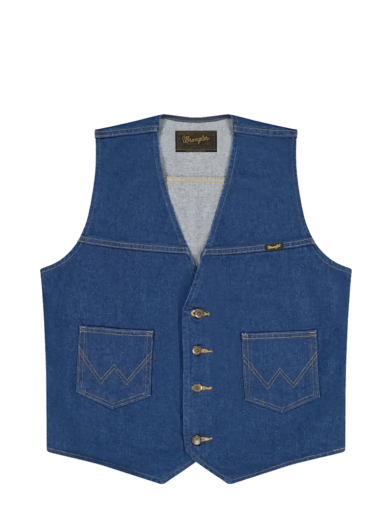 Wrangler - COWBOY CUT VEST - veste - prewashed indigo - 1
