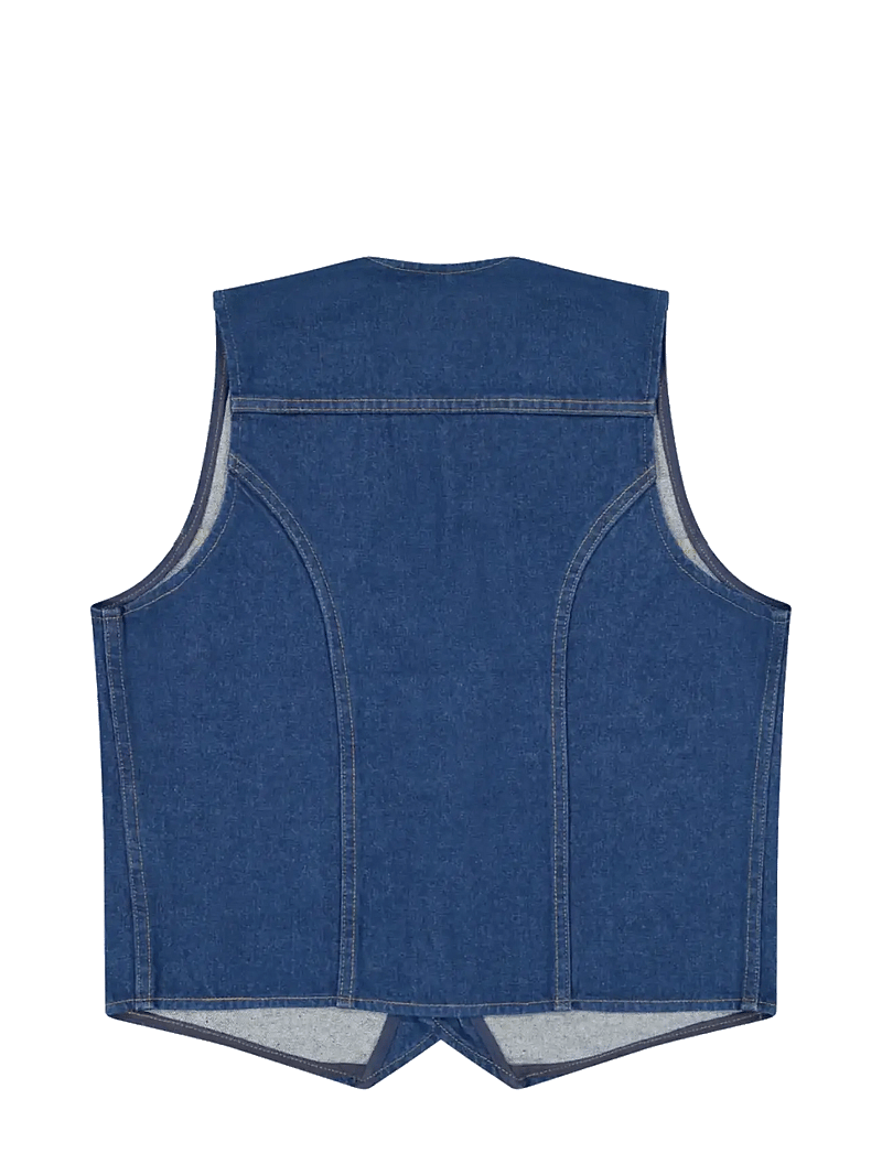 Wrangler - COWBOY CUT VEST - veste - prewashed indigo - 2