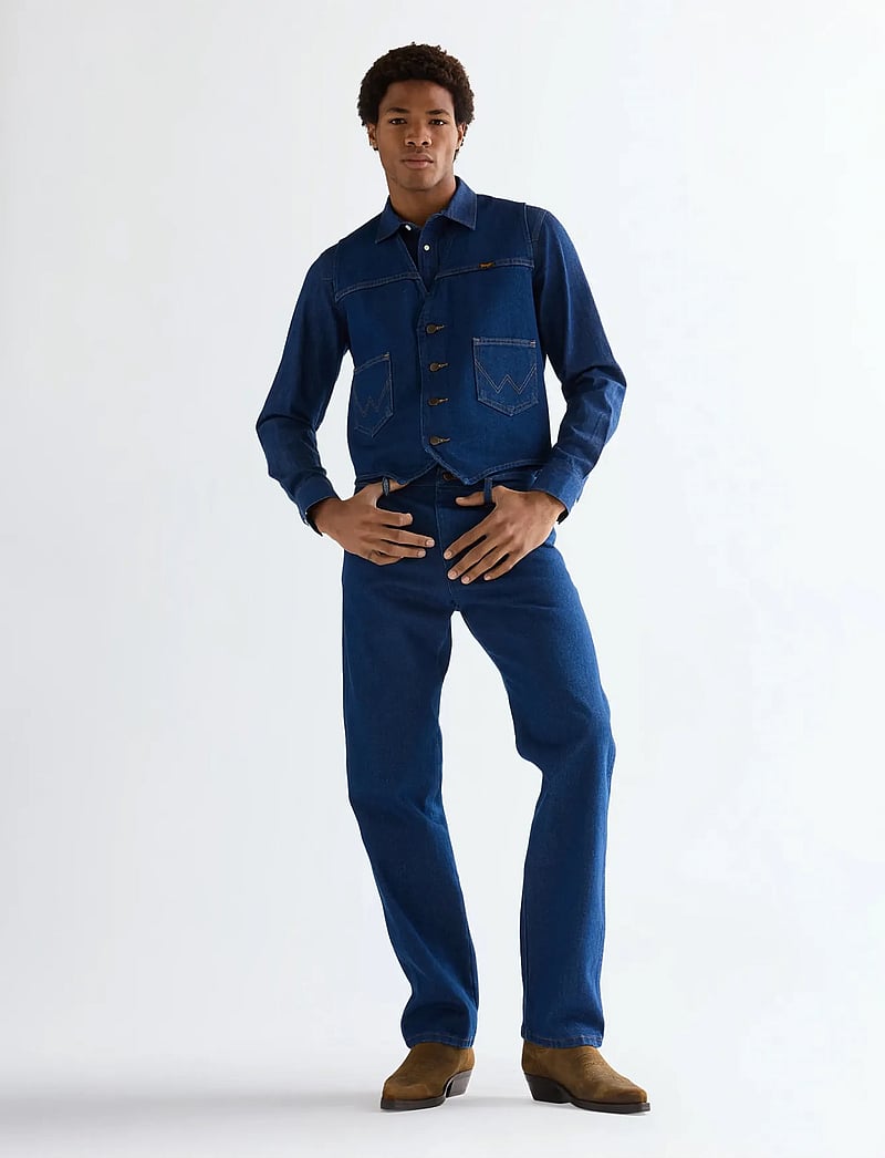 Wrangler - COWBOY CUT VEST - veste - prewashed indigo - 4