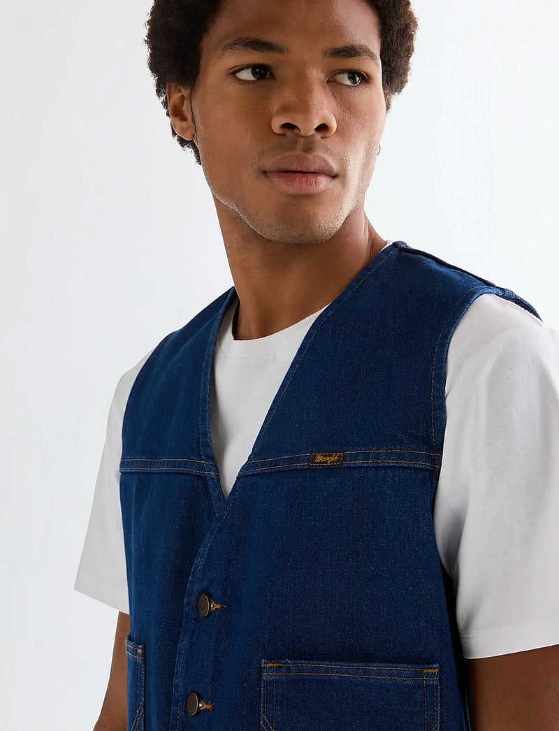 Wrangler - COWBOY CUT VEST - veste - prewashed indigo - 5