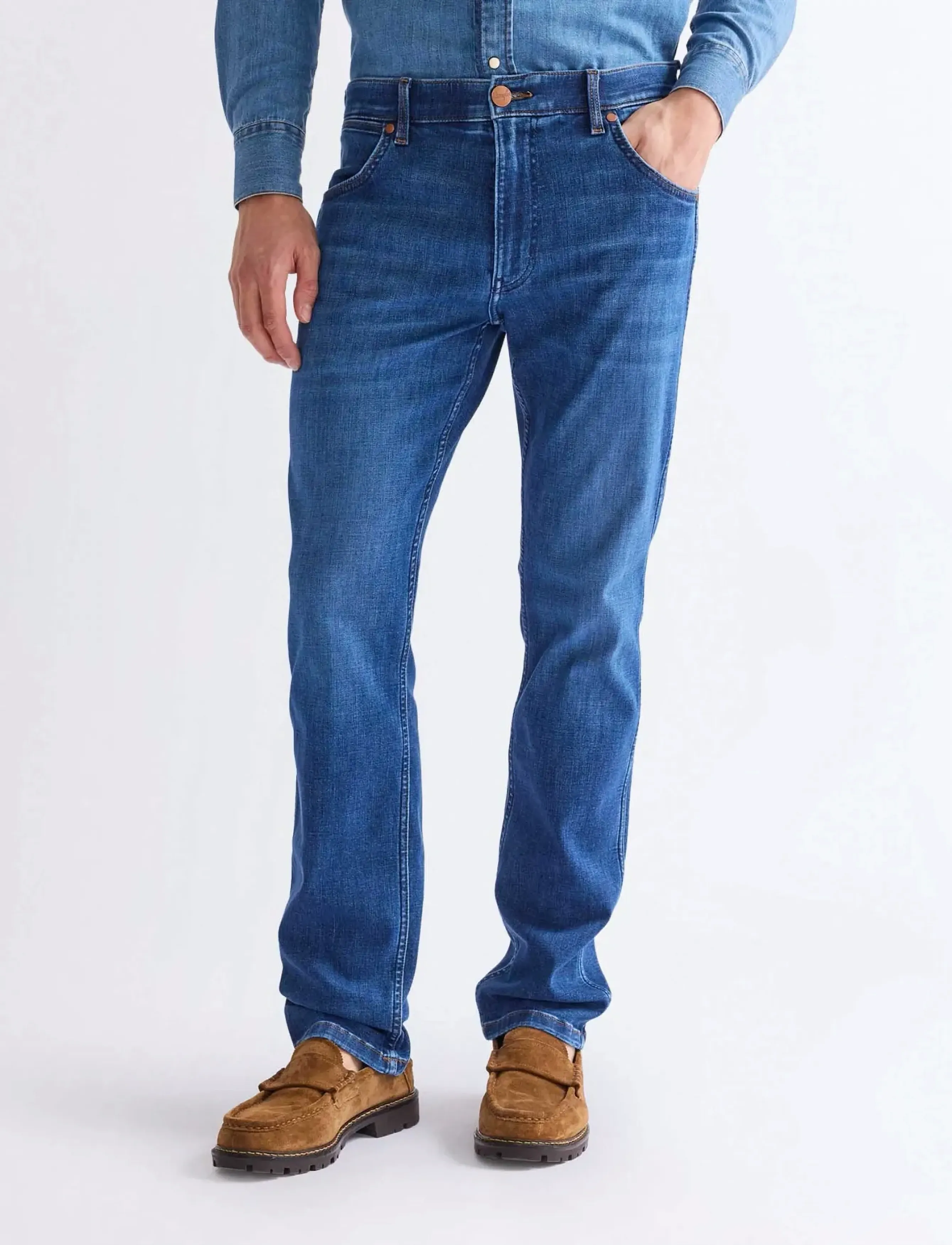 Wrangler GREENSBORO - Teksad - DANDELION SUMMER / blue