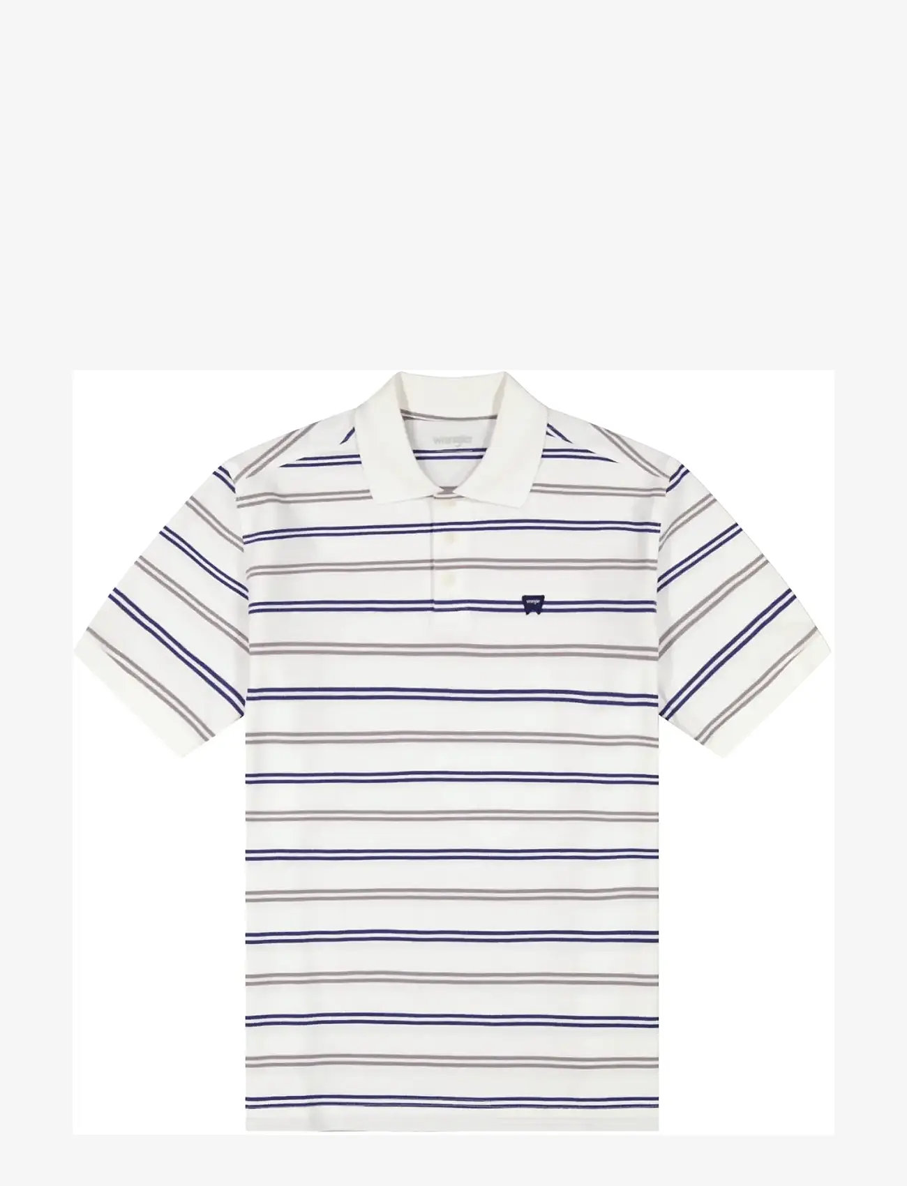Wrangler - STRIPE POLO SHIRT - triibulised särgid - worn white - 1