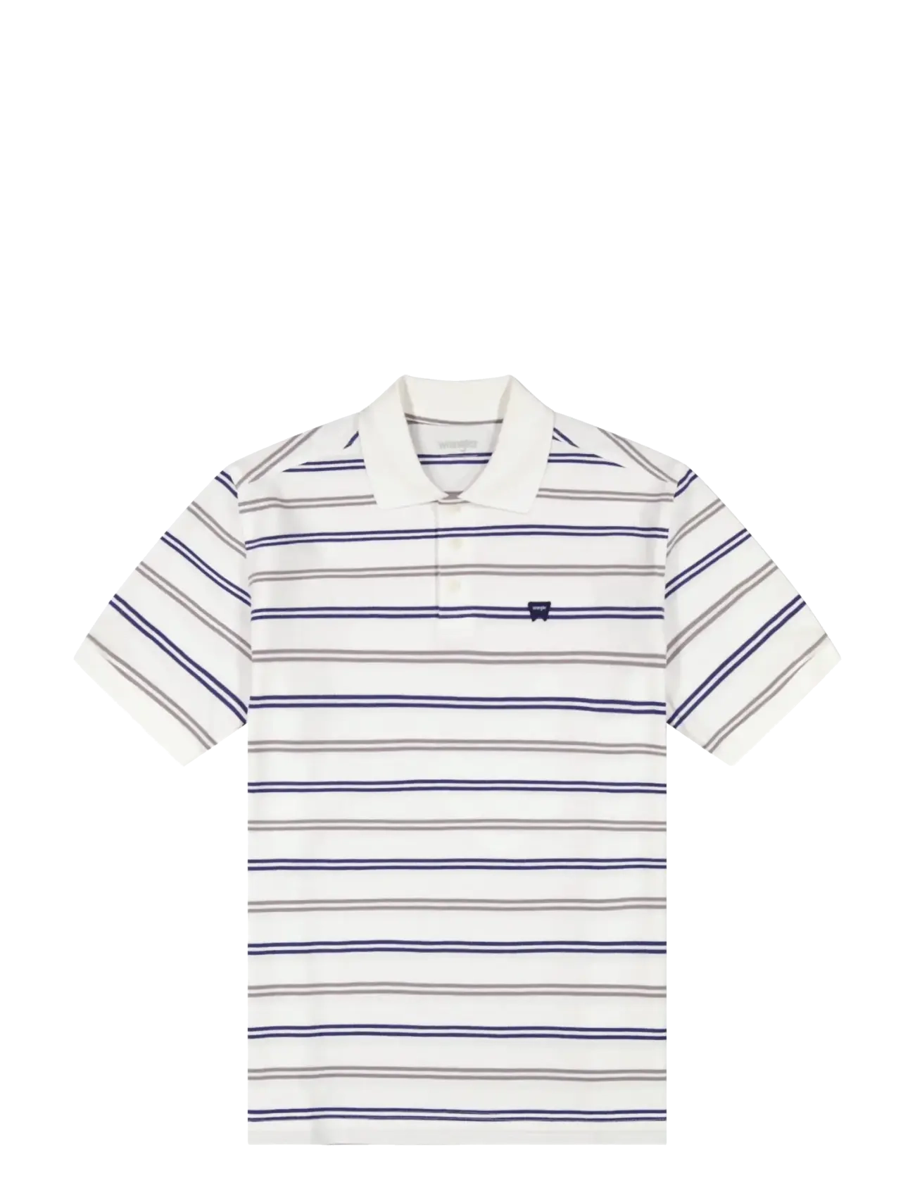 Wrangler STRIPE POLO SHIRT - Pikéer - WORN WHITE / white