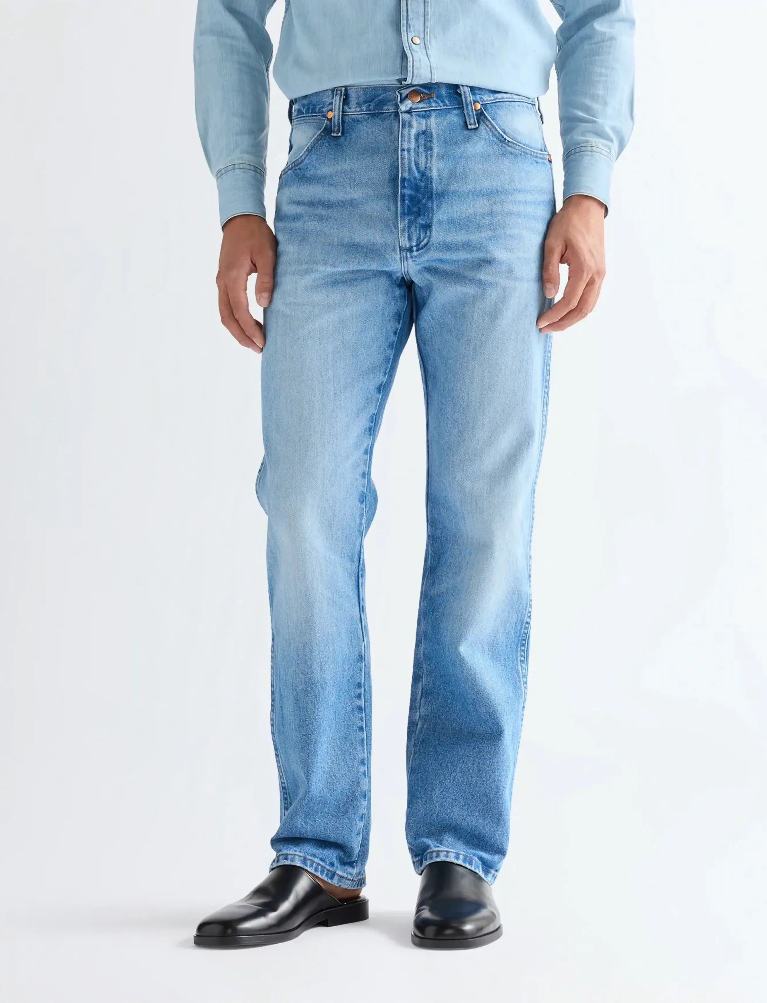 Wrangler 13Mwz, 30 x 30, Jeans, Blau - Regular, Männerswear