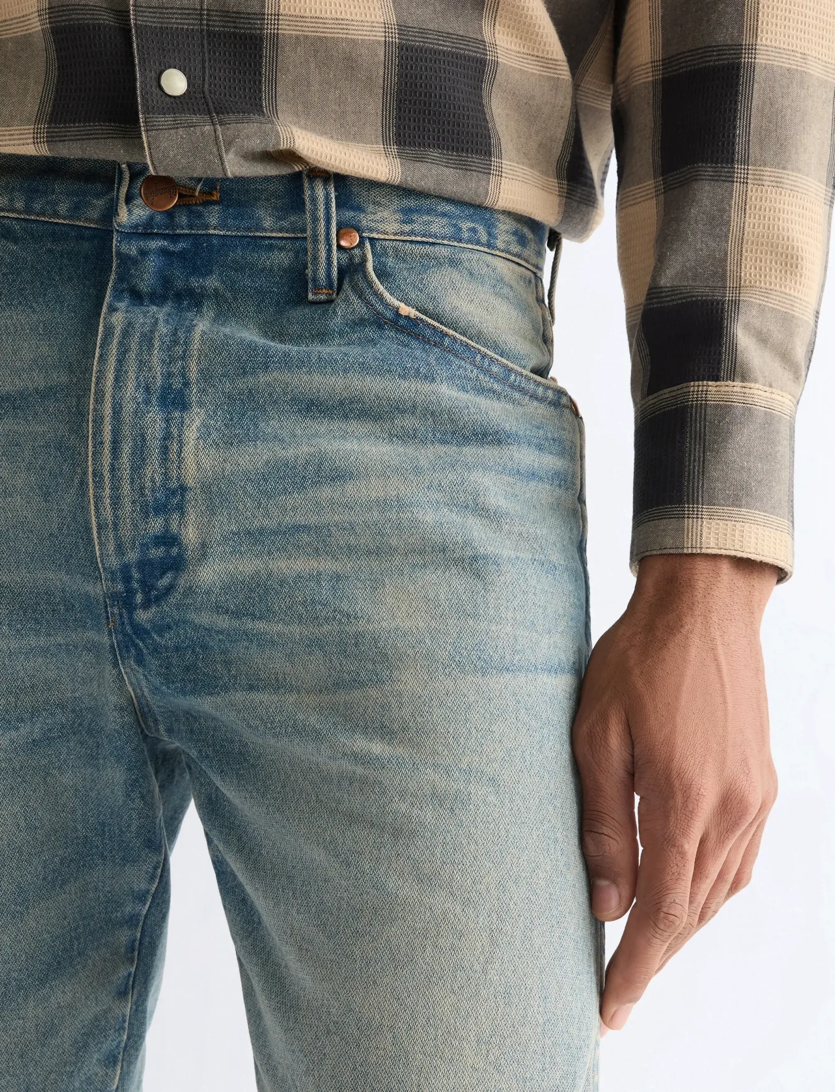 Wrangler - 13MWZ - bukser & jeans - mudstone - 4