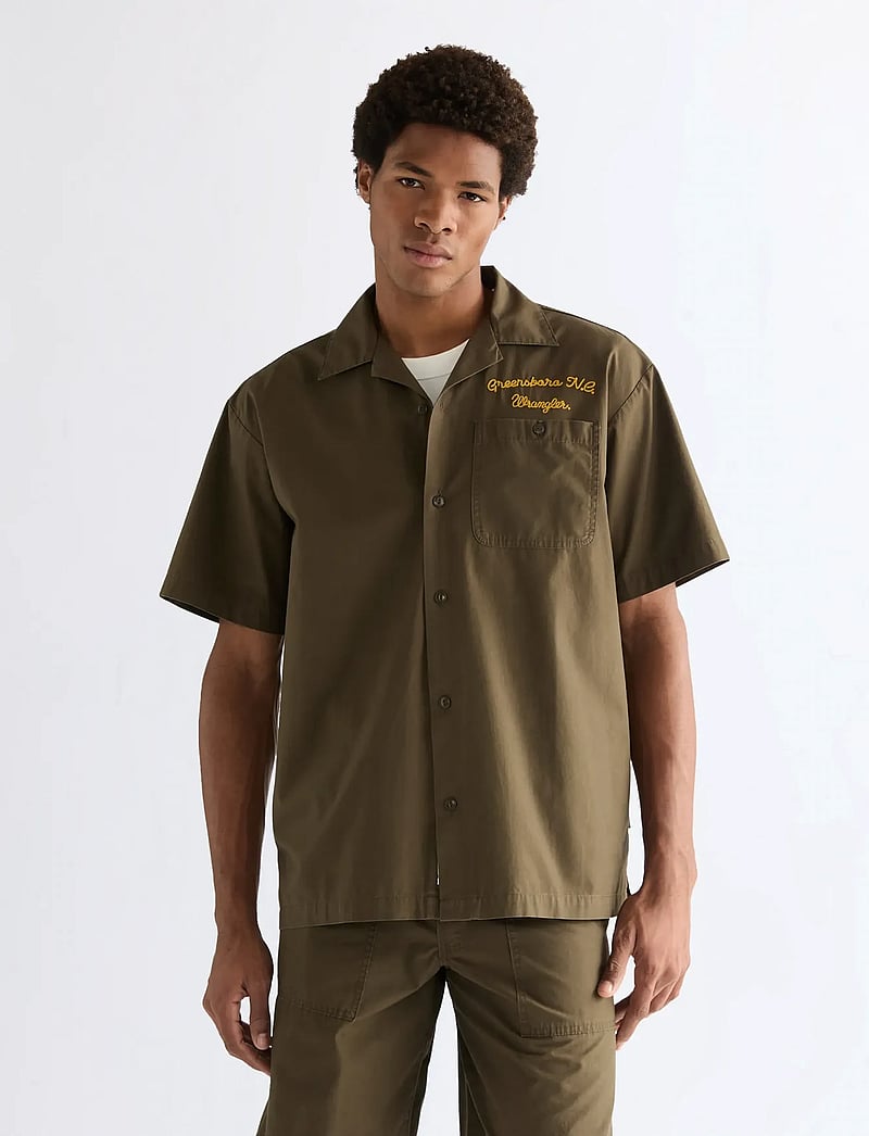 Wrangler - SS UTILITY SHIRT - lühikeste varrukatega särgid - wren - 0