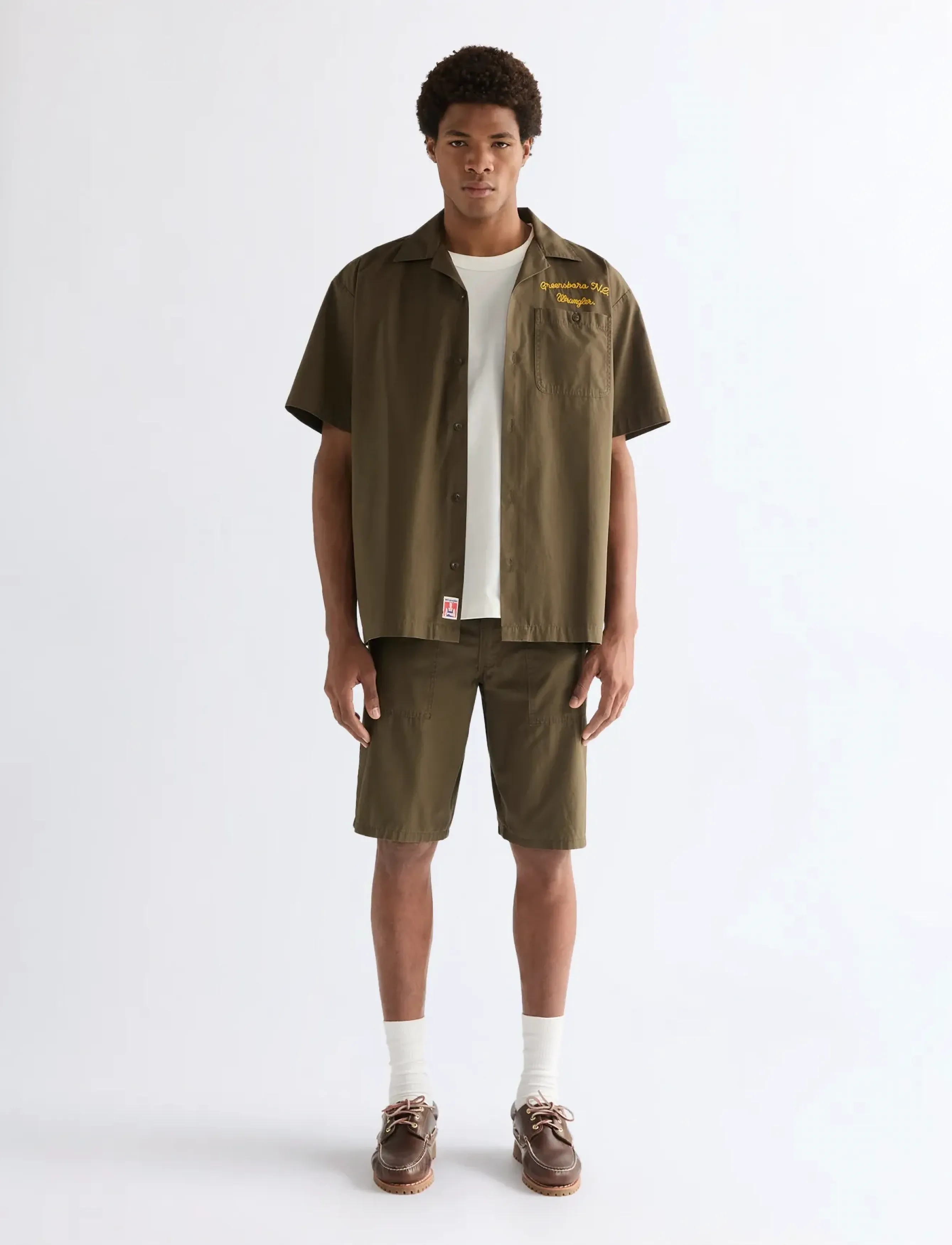 Wrangler - SS UTILITY SHIRT - kortärmade skjortor - wren - 4