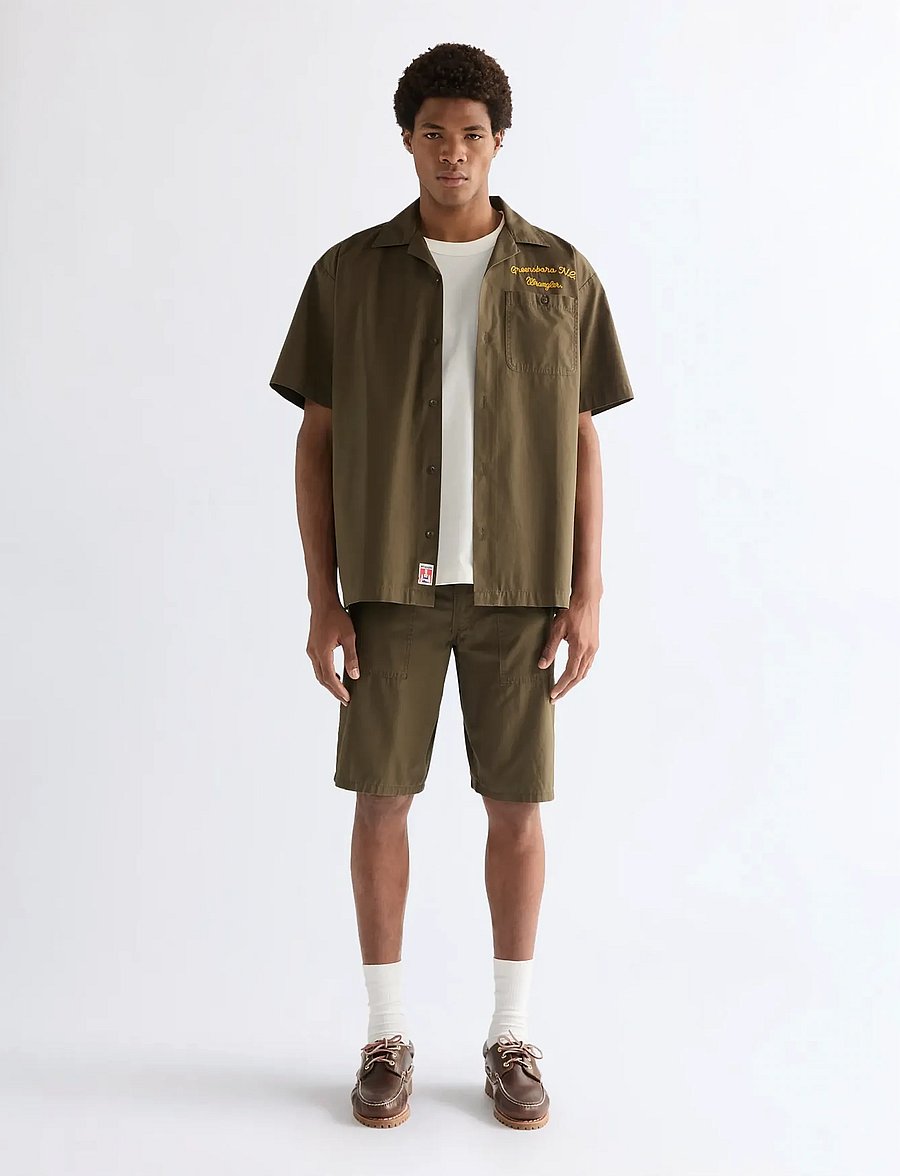 Wrangler - SS UTILITY SHIRT - lühikeste varrukatega särgid - wren - 4