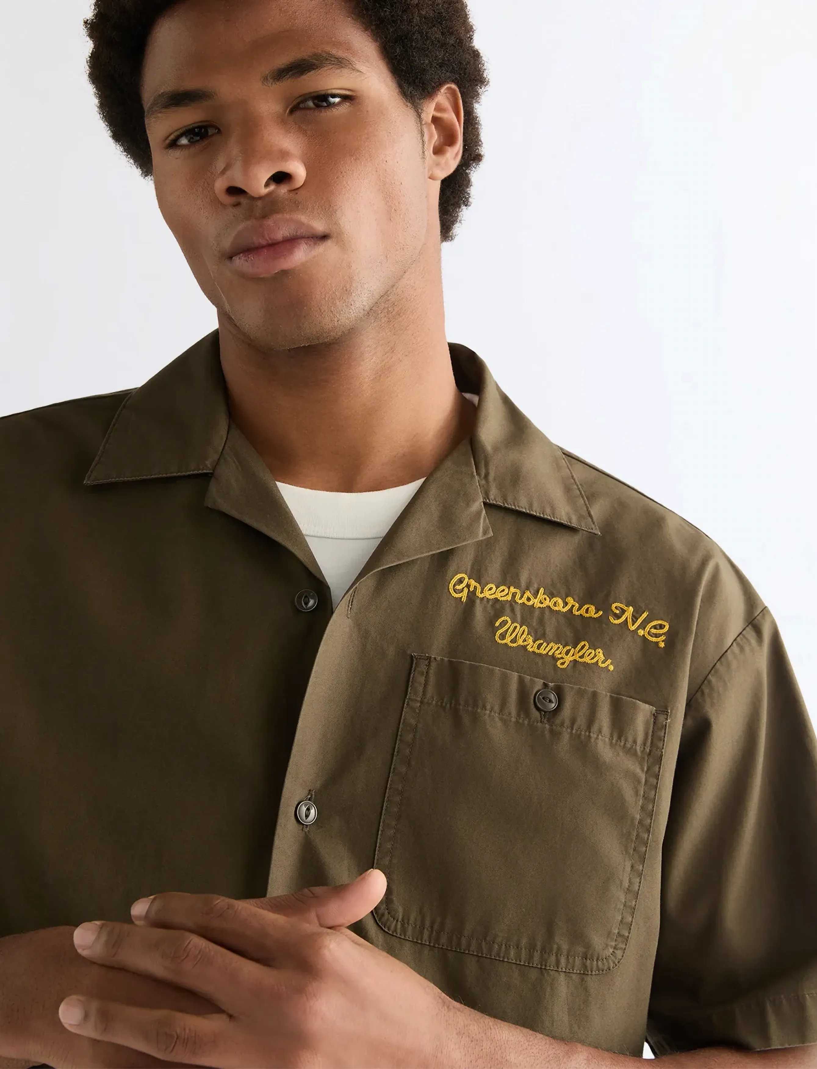 Wrangler - SS UTILITY SHIRT - kortärmade skjortor - wren - 5