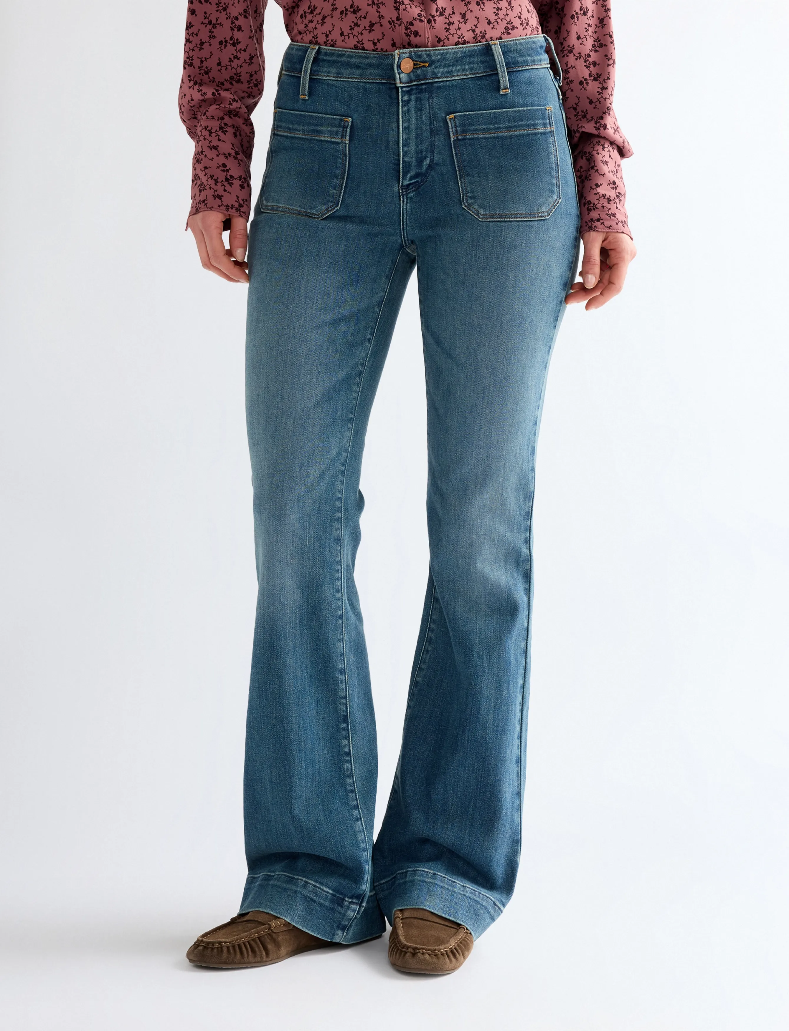 Wrangler FLARE - Kontorskläder - RUSTIC RETRO / blue