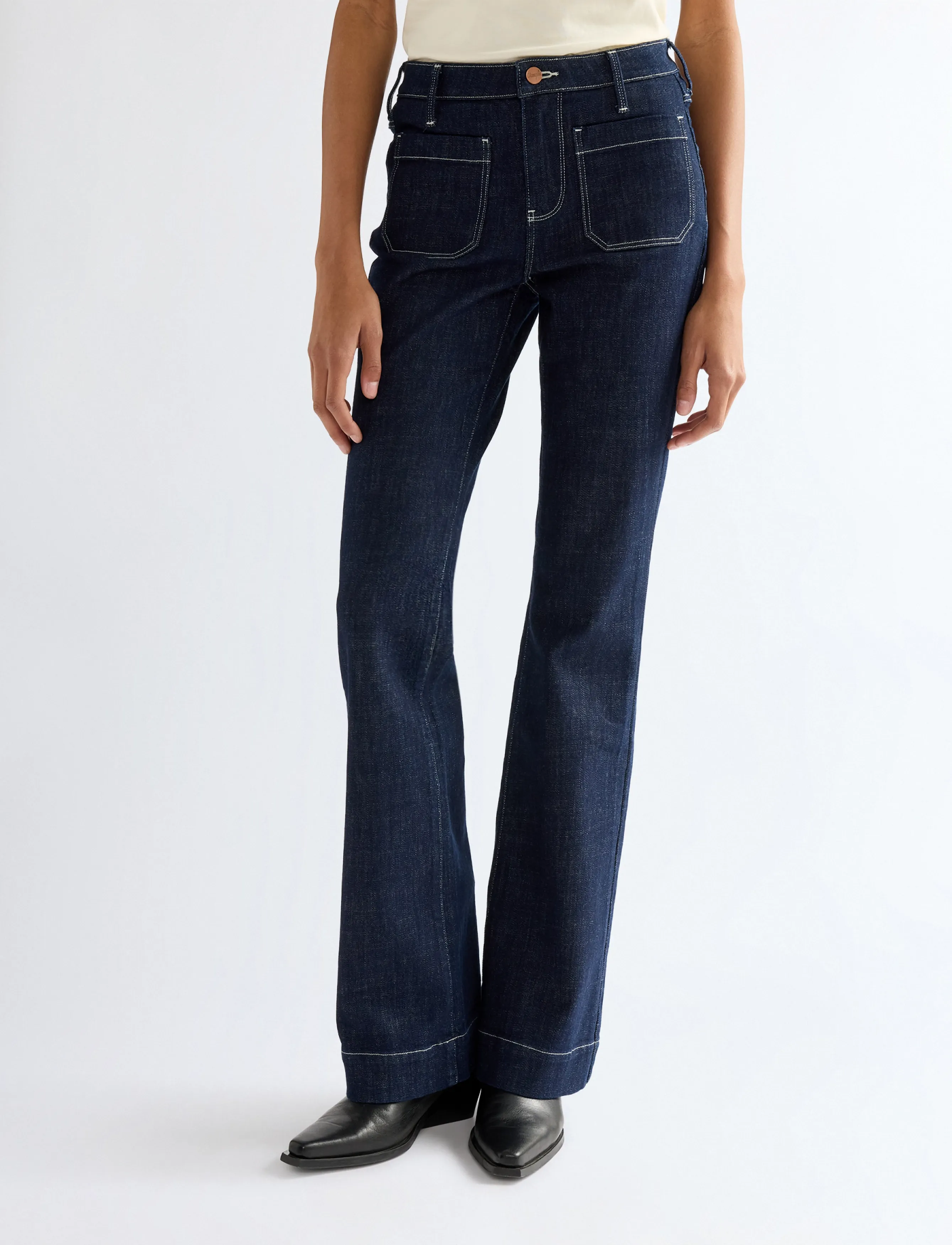 Wrangler FLARE - Utsvängda jeans - DARK ORBIT / navy