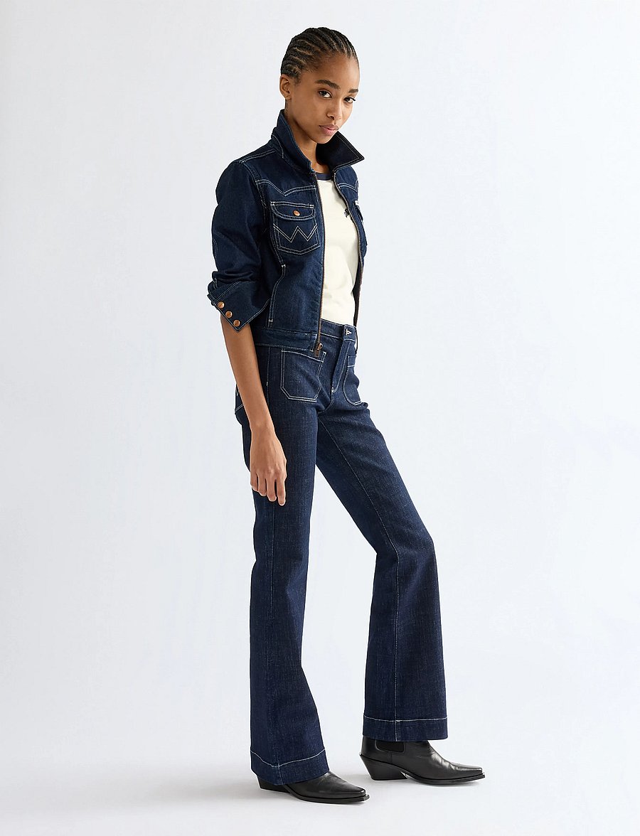 Wrangler - FLARE - utsvängda jeans - dark orbit - 3