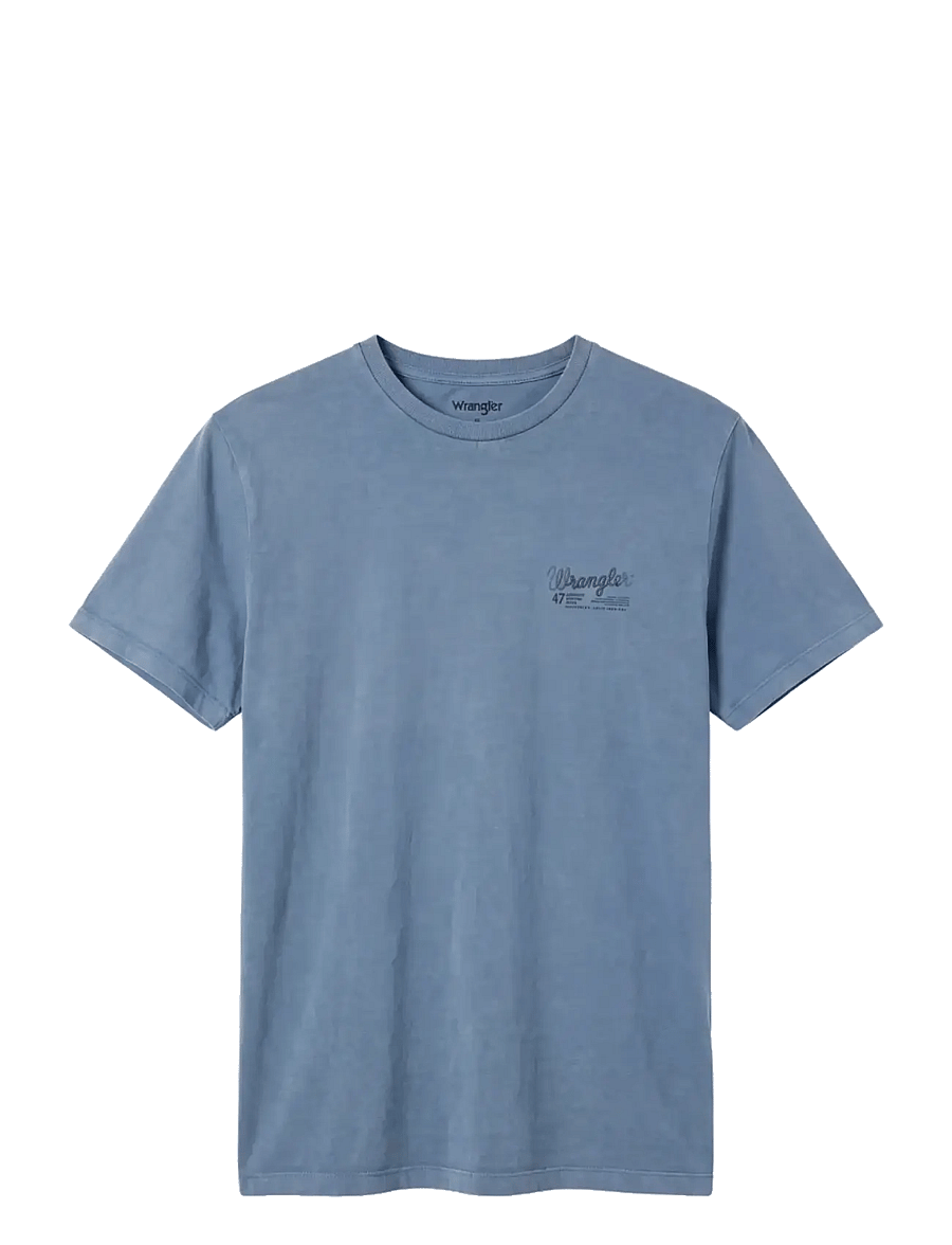Wrangler - GRAPHIC TEE - kurzärmelige t-shirts - bering sea - 1