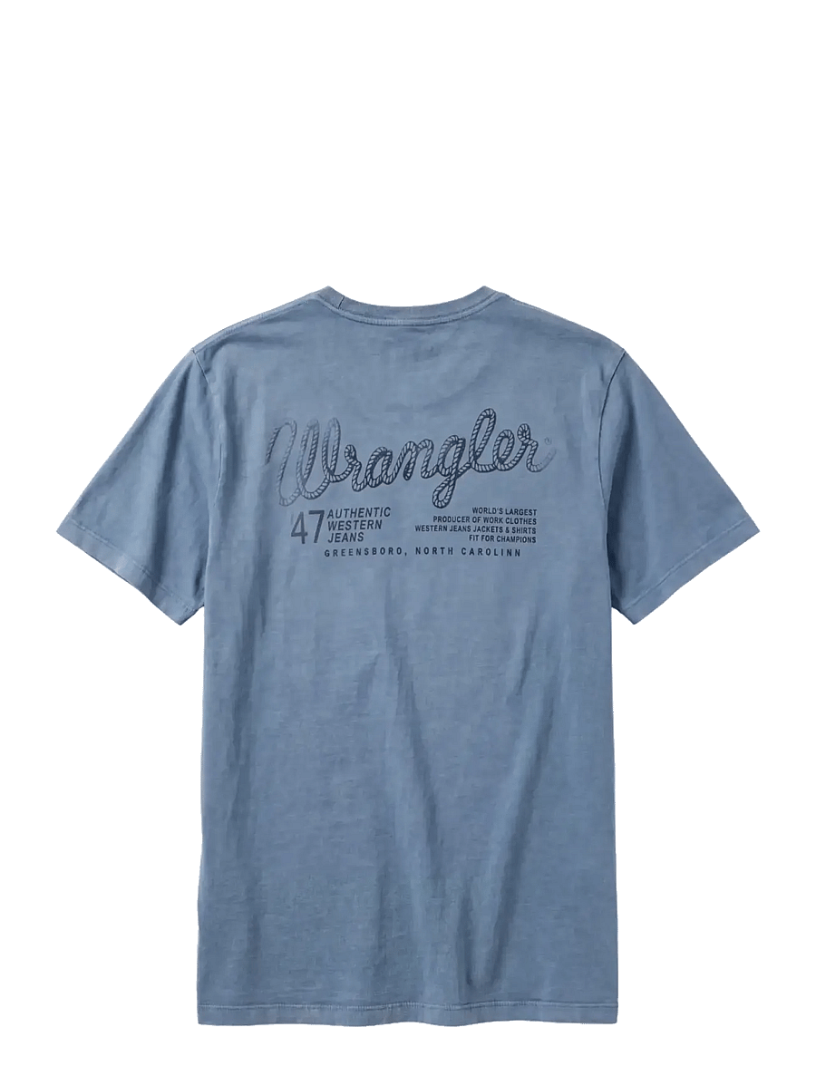 Wrangler - GRAPHIC TEE - kurzärmelige t-shirts - bering sea - 2
