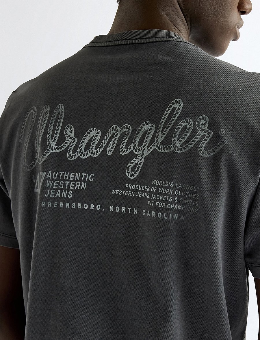 Wrangler - GRAPHIC TEE - black beauty - 5