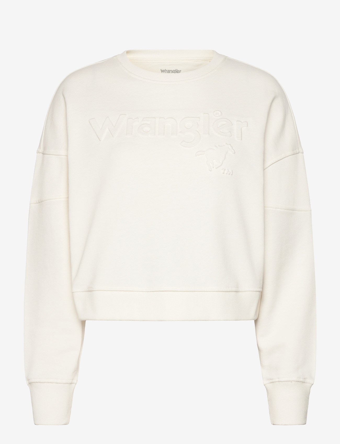 Wrangler - PUFFY CREW SWEAT - kvinder - worn white - 0