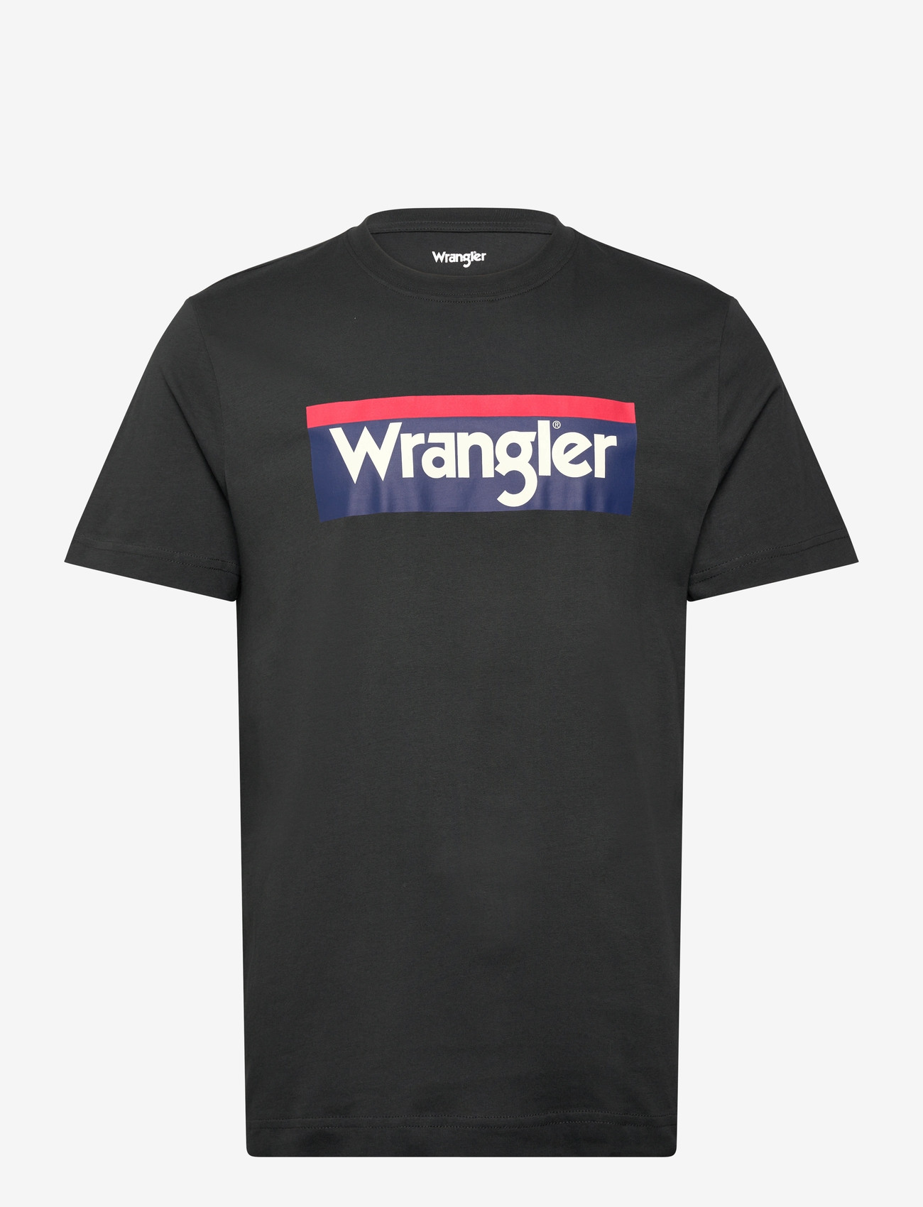 Wrangler - 3CLR LOGO TEE - laveste priser - faded black - 0
