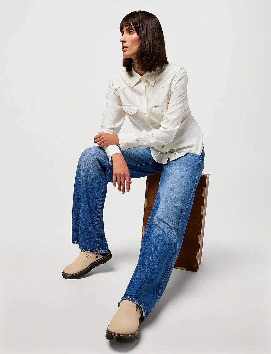 Wrangler - WORLD WIDE - szerokie dżinsy - promises kept - 5