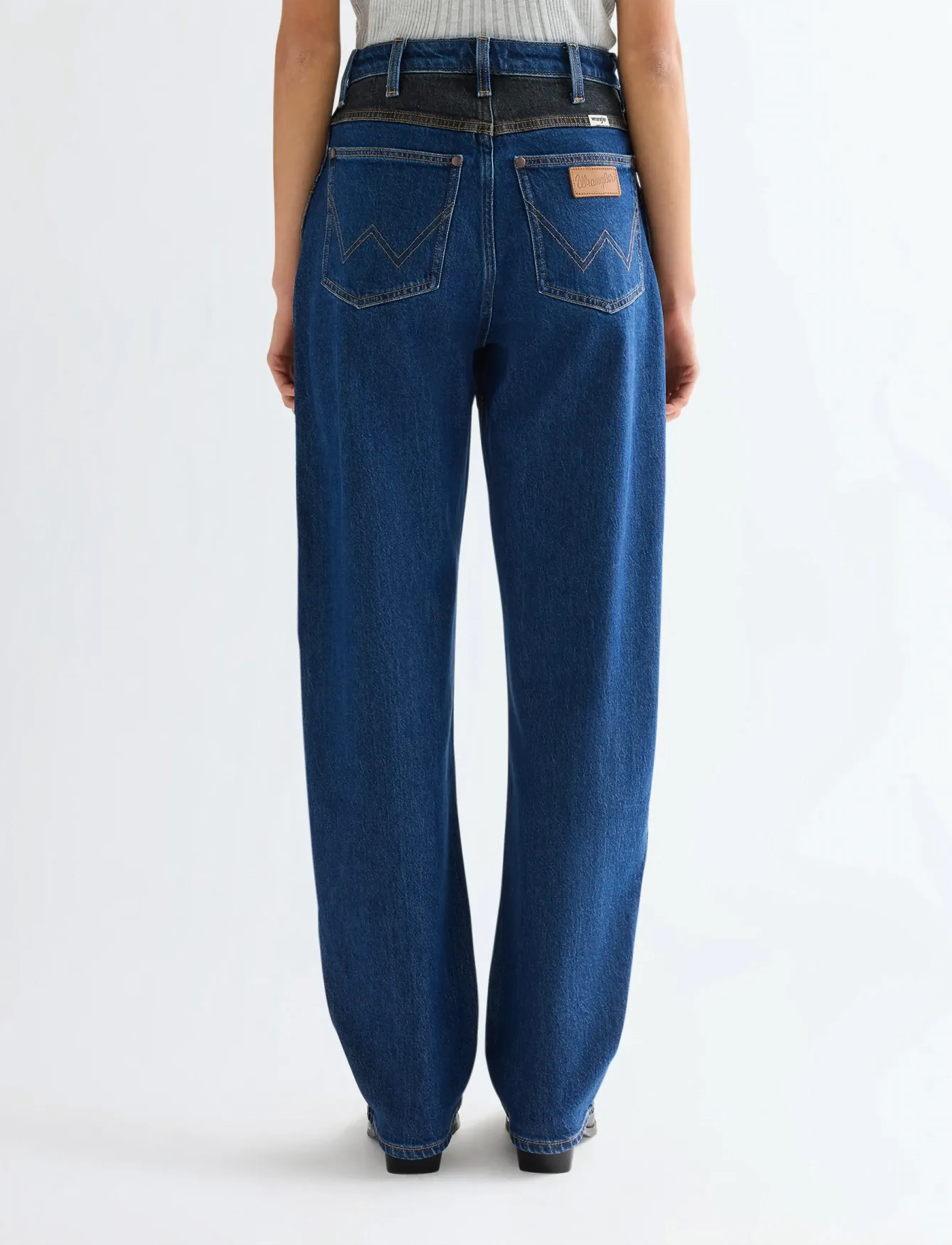Wrangler - PATCHED CHAP JEANS - brede jeans - shadow stitch - 3