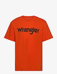 Wrangler - LOGO TEE - laveste priser - orange.com - 0