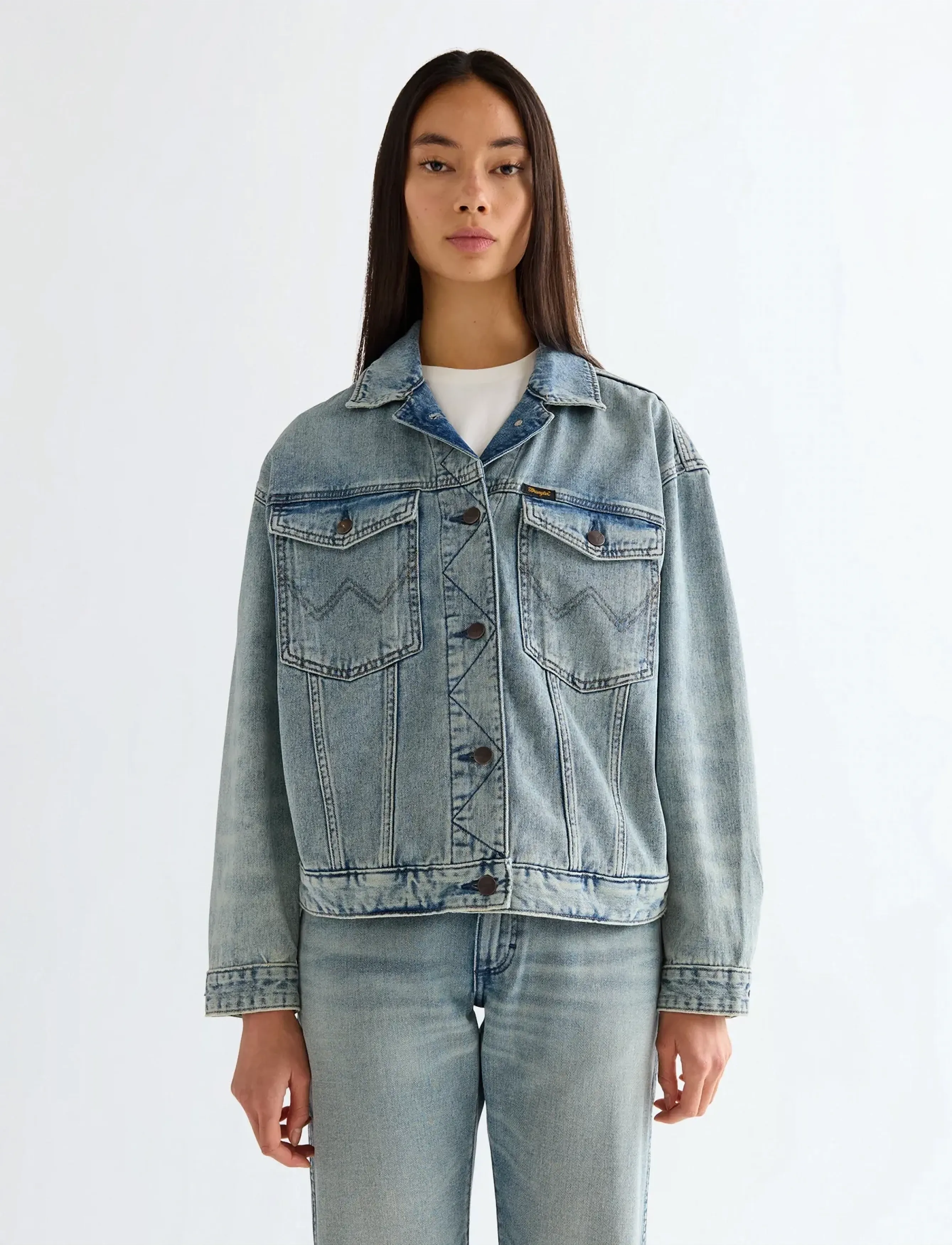 Wrangler Cowgirl Jacket, M x 00, Jackets, Blau - Denim, Frauen