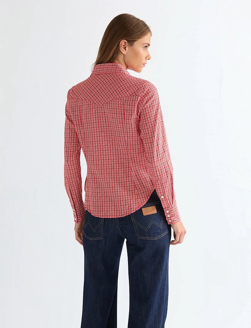 Wrangler - WESTERN SHIRT - langärmlige hemden - flame scarlet - 3
