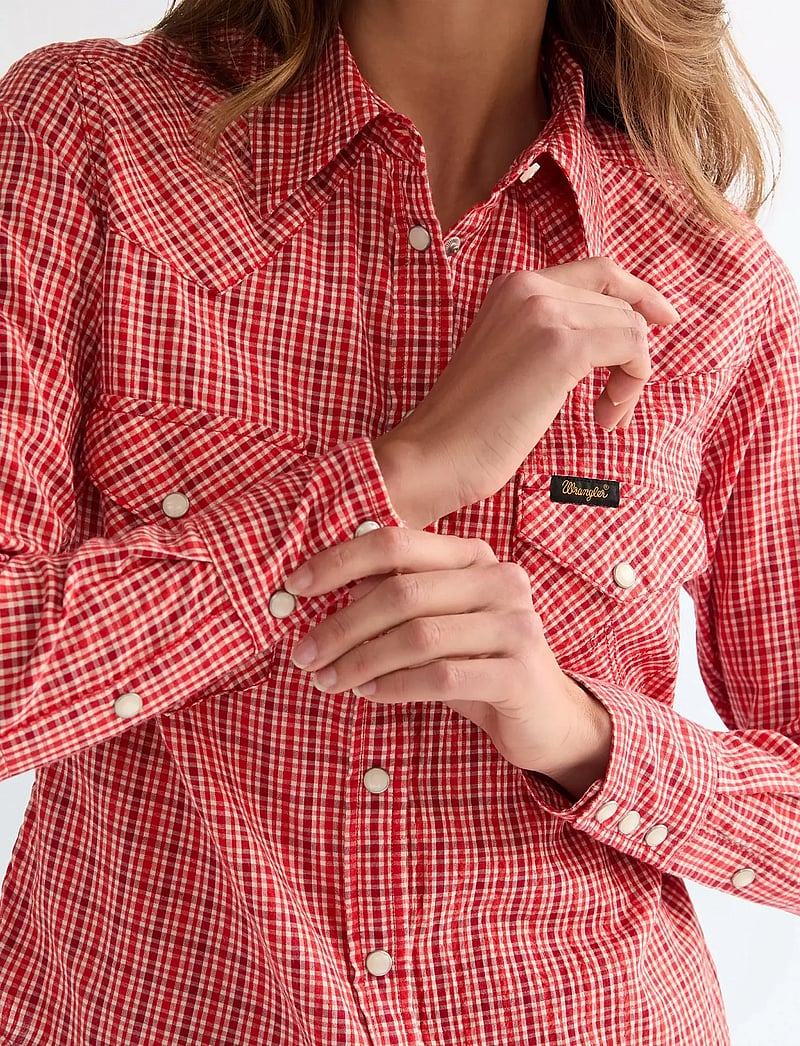 Wrangler - WESTERN SHIRT - langärmlige hemden - flame scarlet - 5