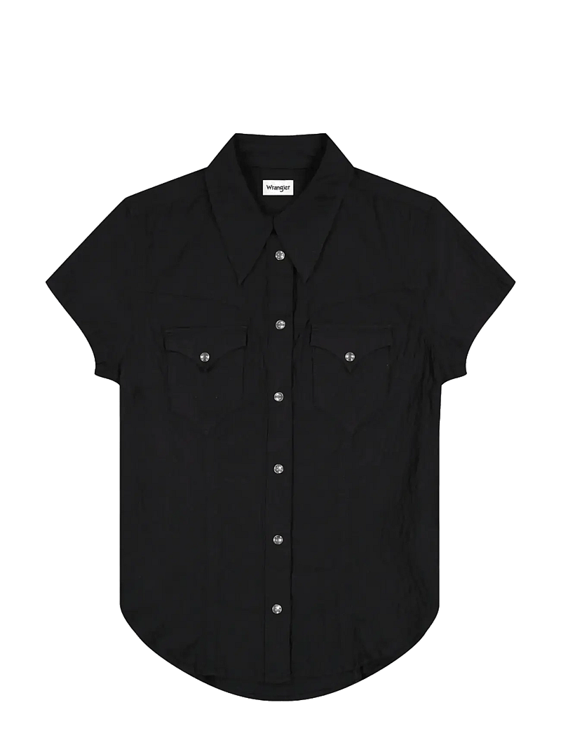 Wrangler - SS STYLIZED WESTERN - lühikeste varrukatega särgid - black - 1