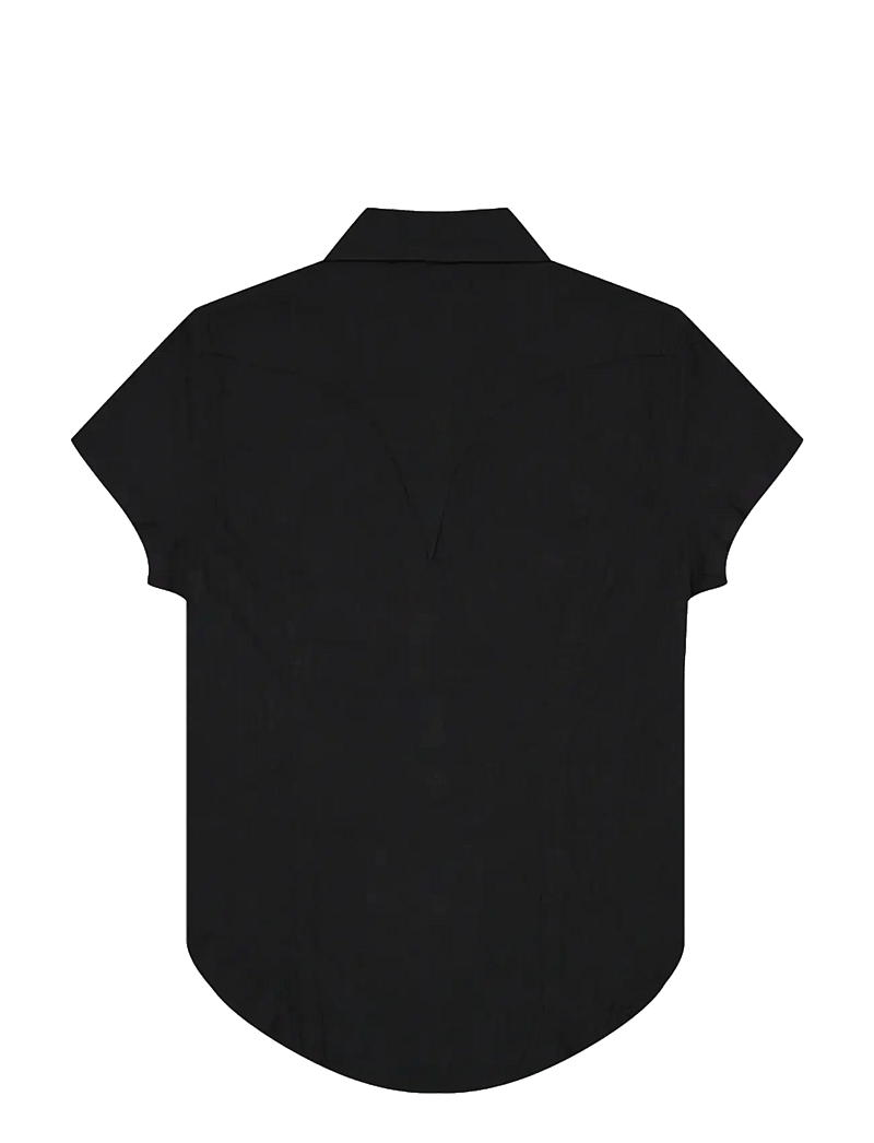 Wrangler - SS STYLIZED WESTERN - lühikeste varrukatega särgid - black - 2