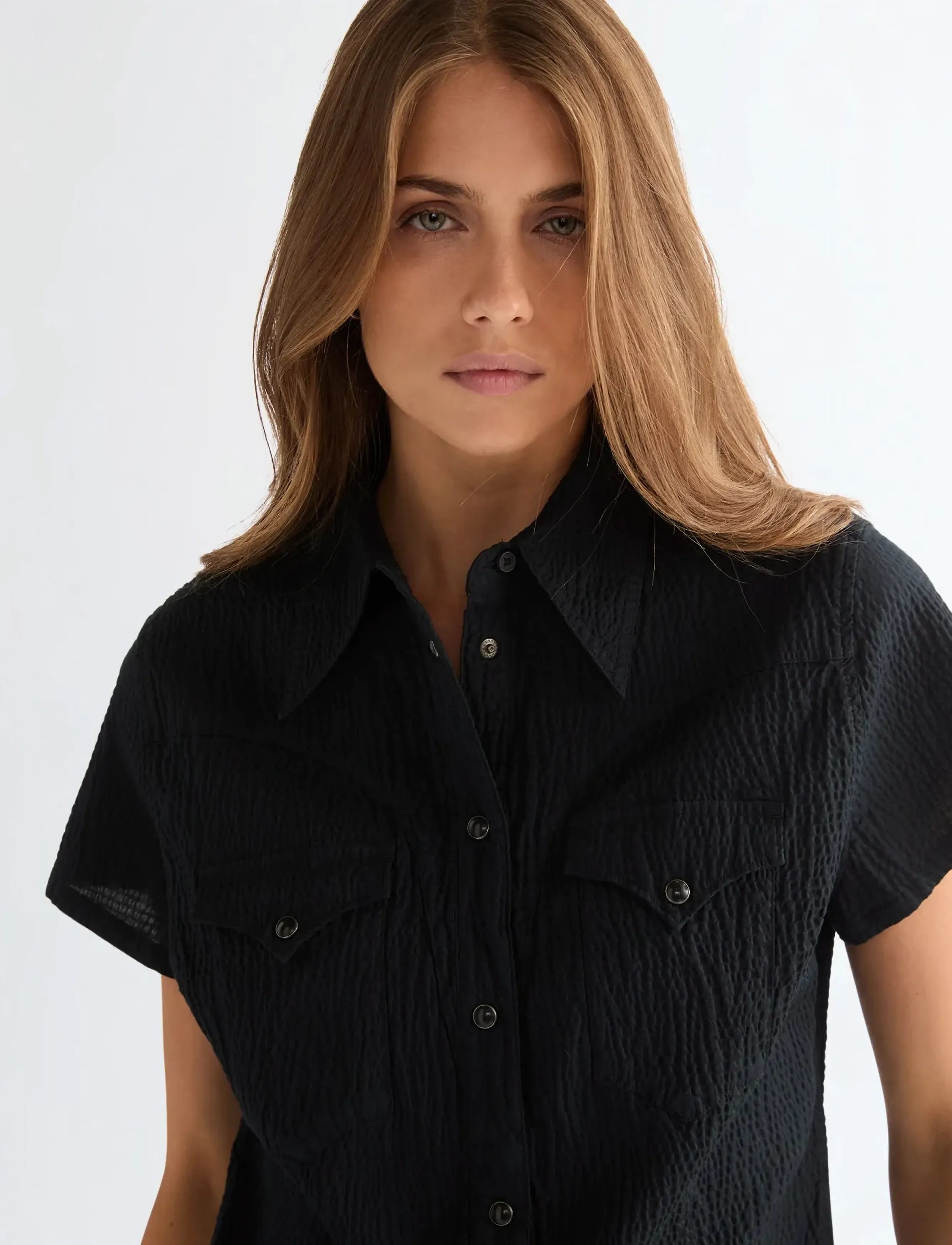 Wrangler - SS STYLIZED WESTERN - kortærmede skjorter - black - 5
