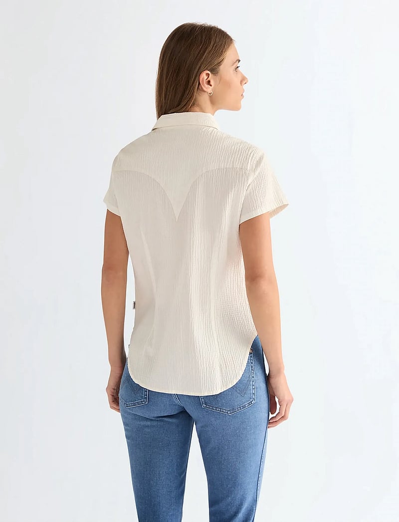 Wrangler - SS STYLIZED WESTERN - kortærmede skjorter - egret - 3