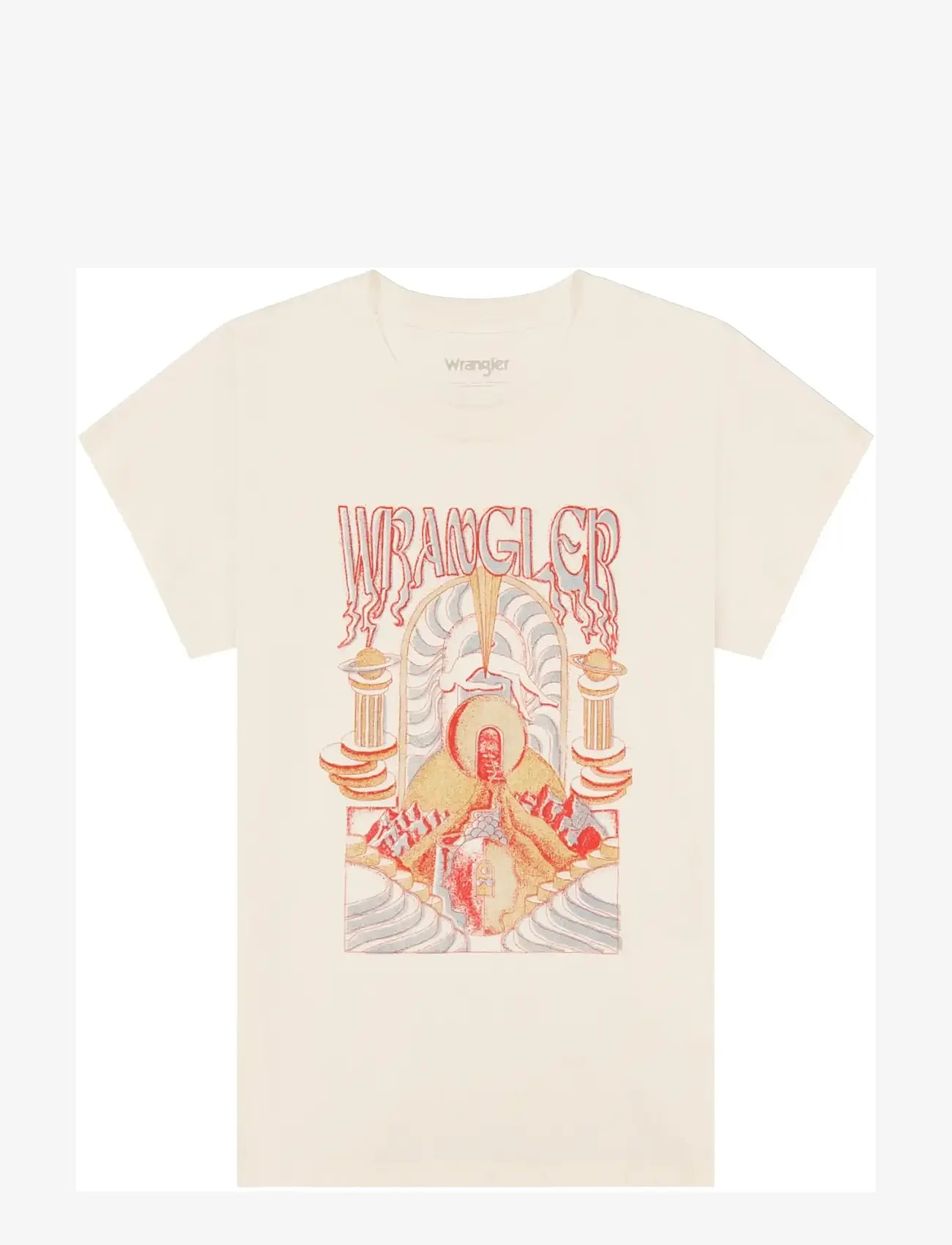 Wrangler - SHRUNKEN BAND TEE - t-shirts - worn white - 1